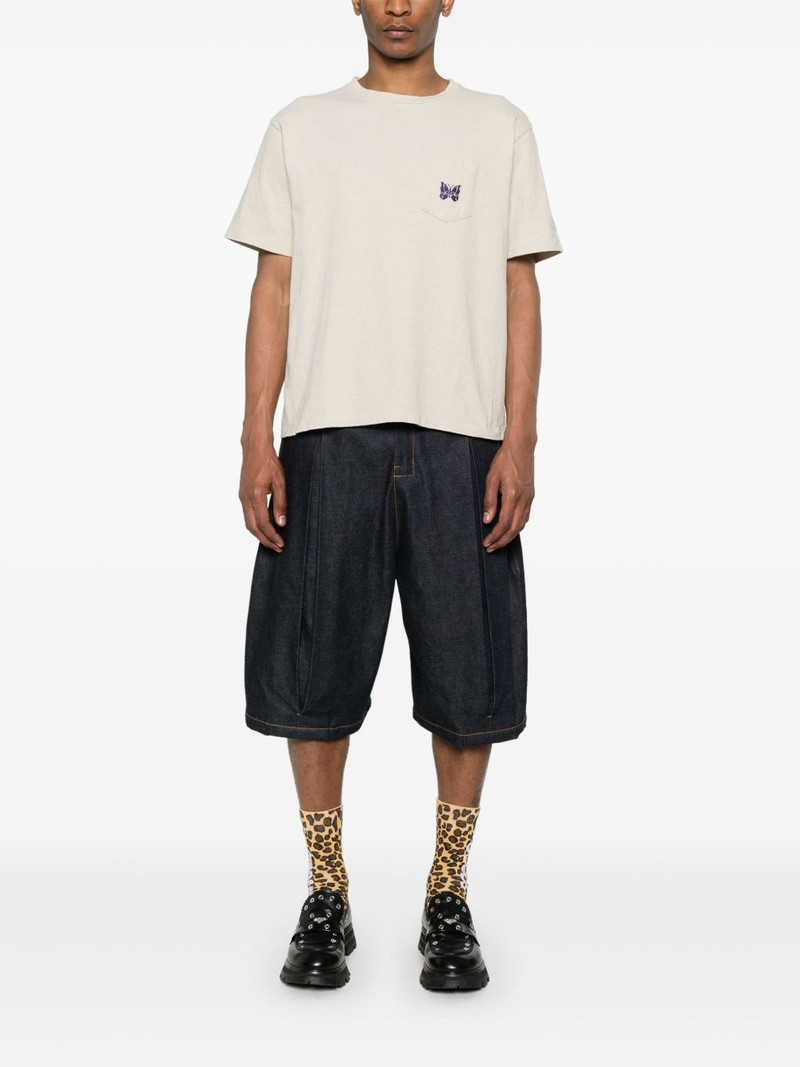 NEEDLES butterfly-embroidered T-shirt outlook