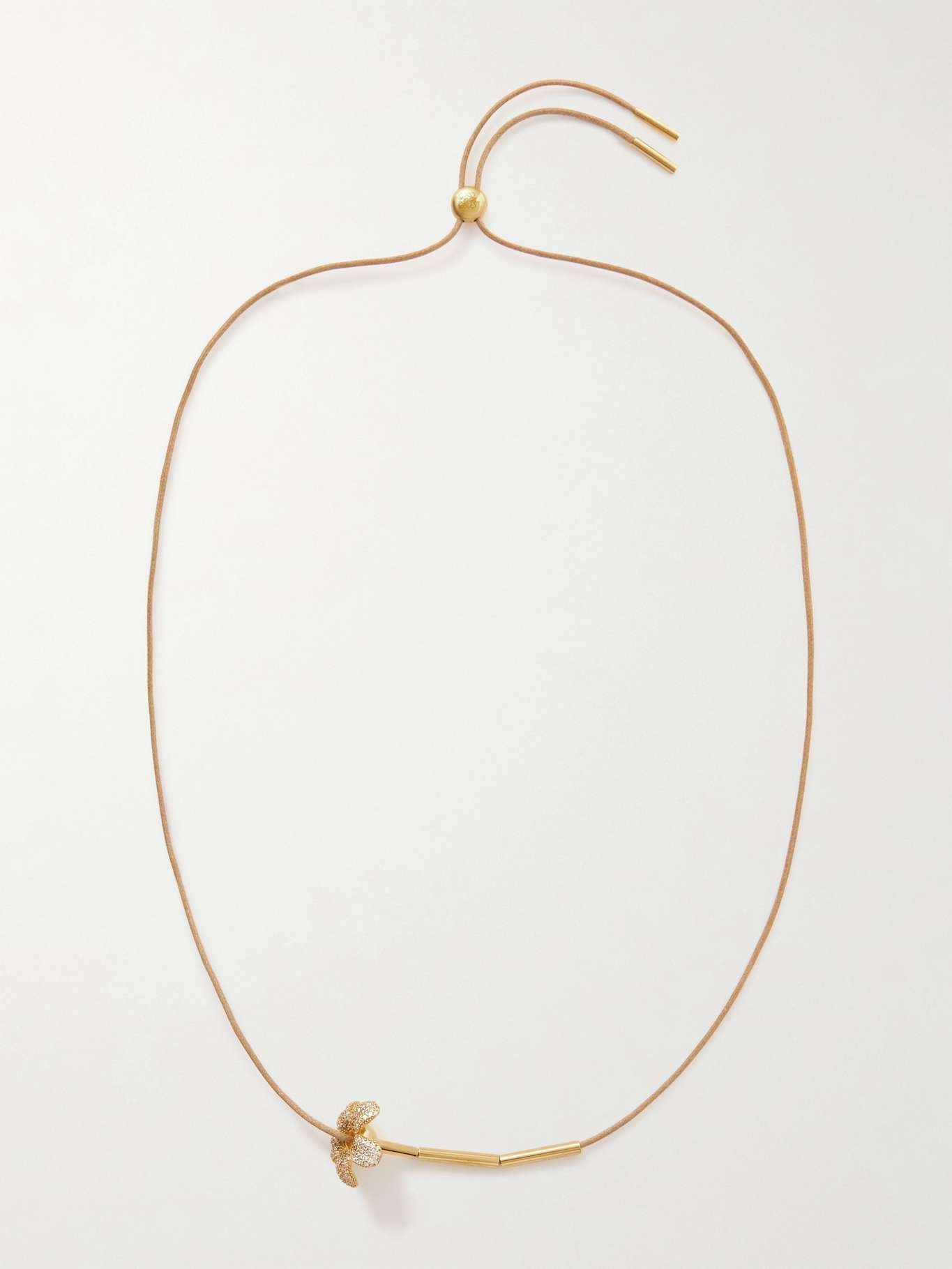 + Paula's Ibiza Flor cord, gold-plated and crystal necklace - 1