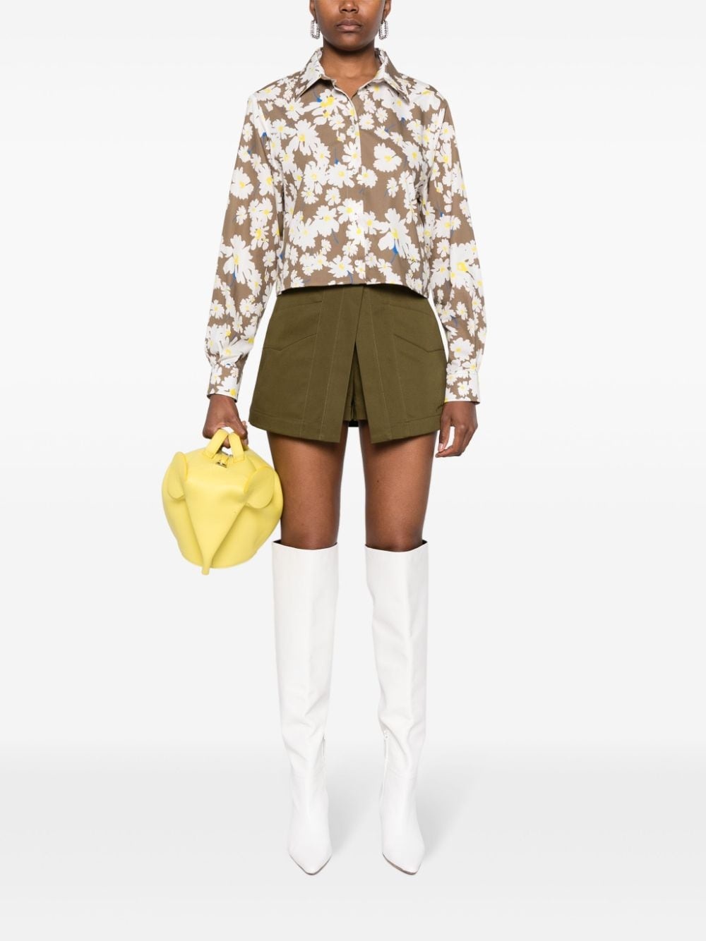 floral-print cotton shirt - 2