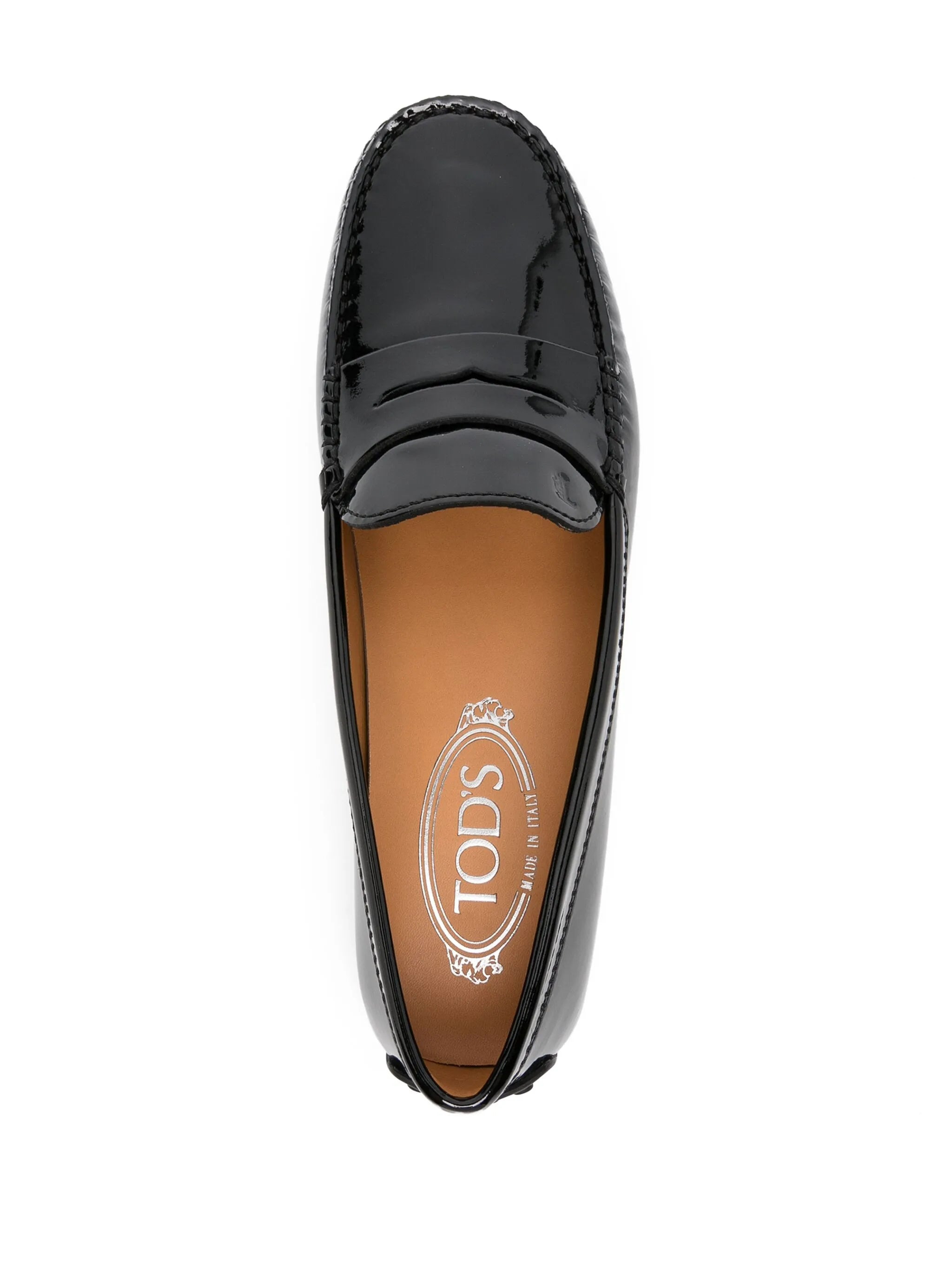 penny slot patent-leather loafers - 4