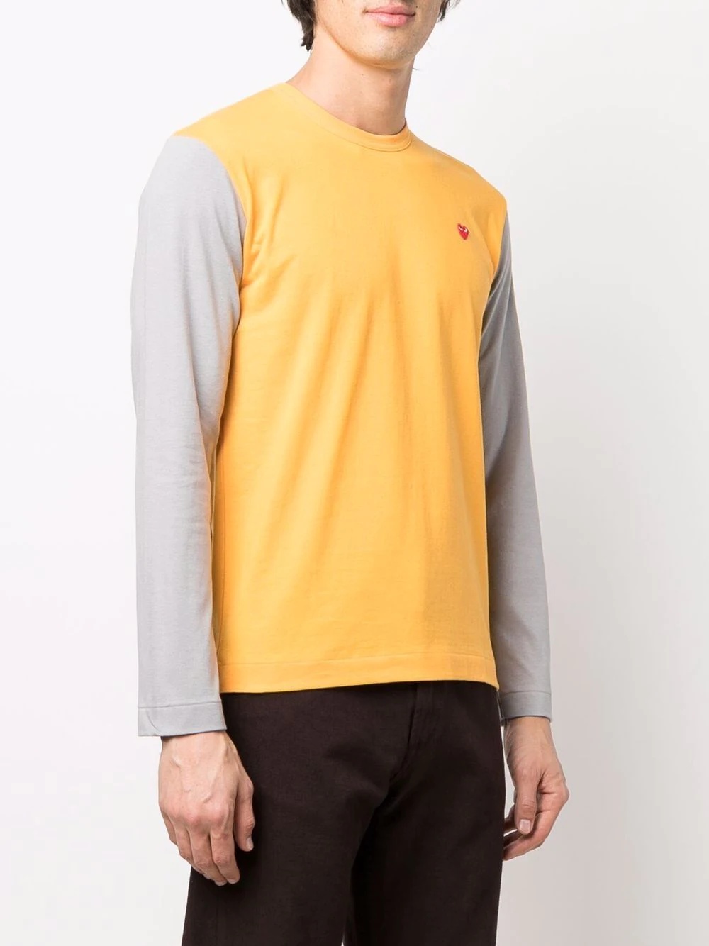 logo-embroidered colour-block T-shirt - 3