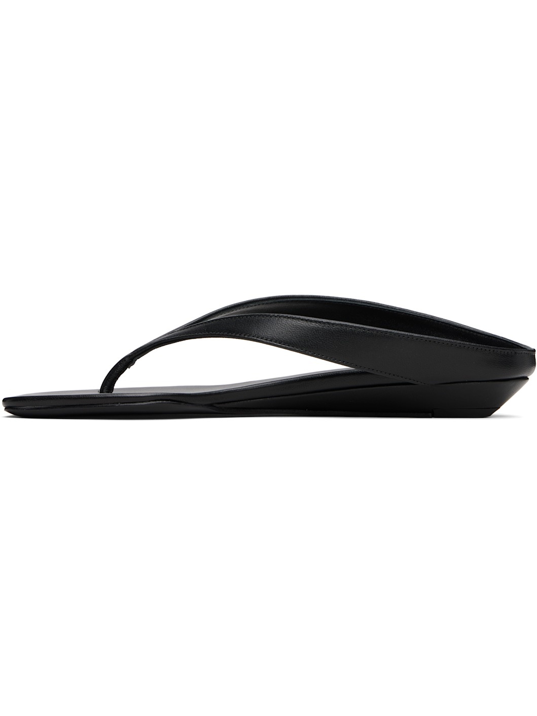 Black Coda Nappa Leather Sandals - 3