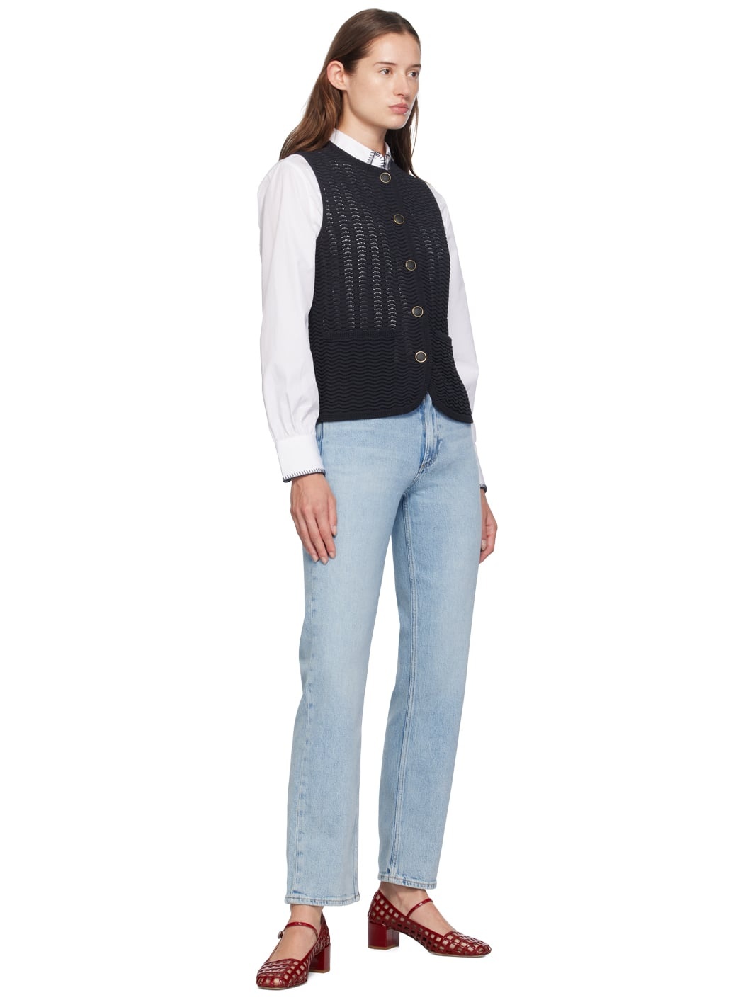 Blue Harlow Full Length Straight Jeans - 4