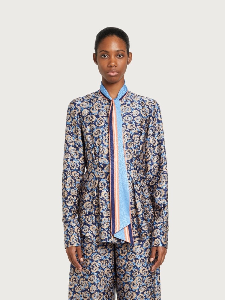 SILK SHIRT WITH SASH - 2