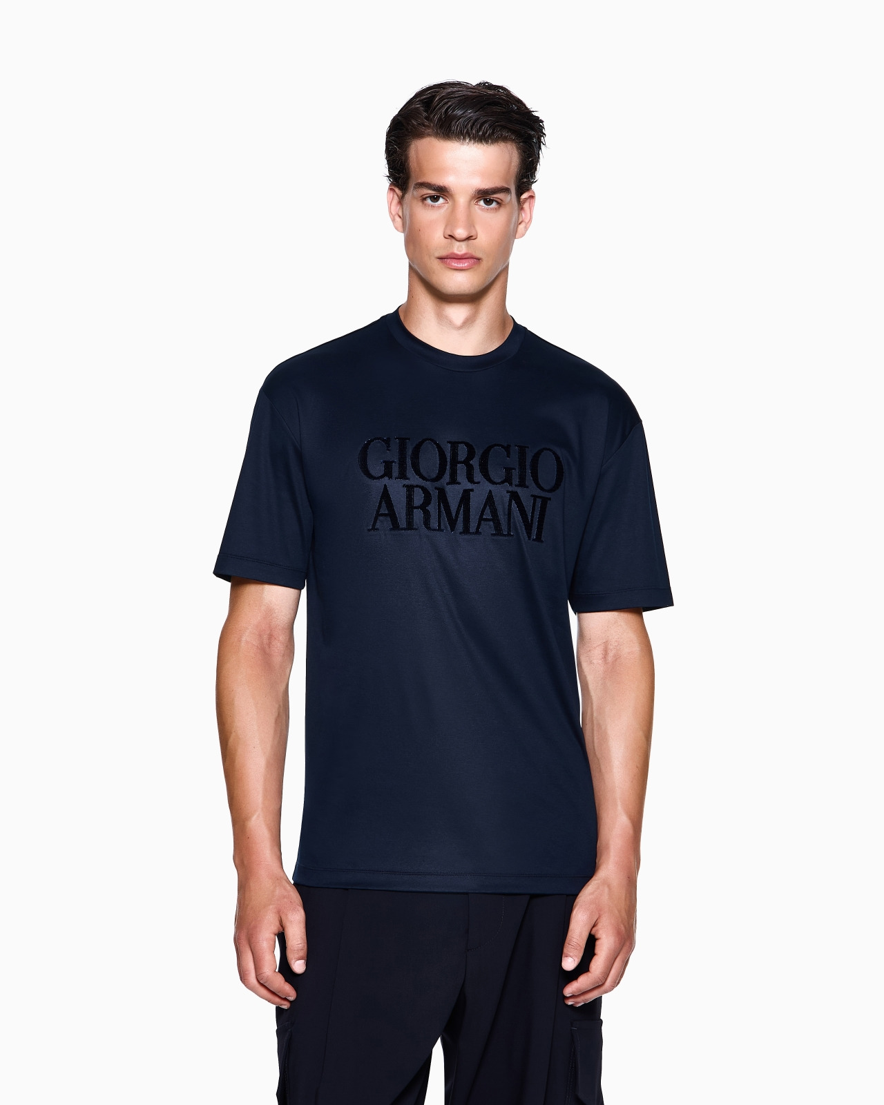 COTTON-INTERLOCK T-SHIRT WITH EMBROIDERED LOGO - 4