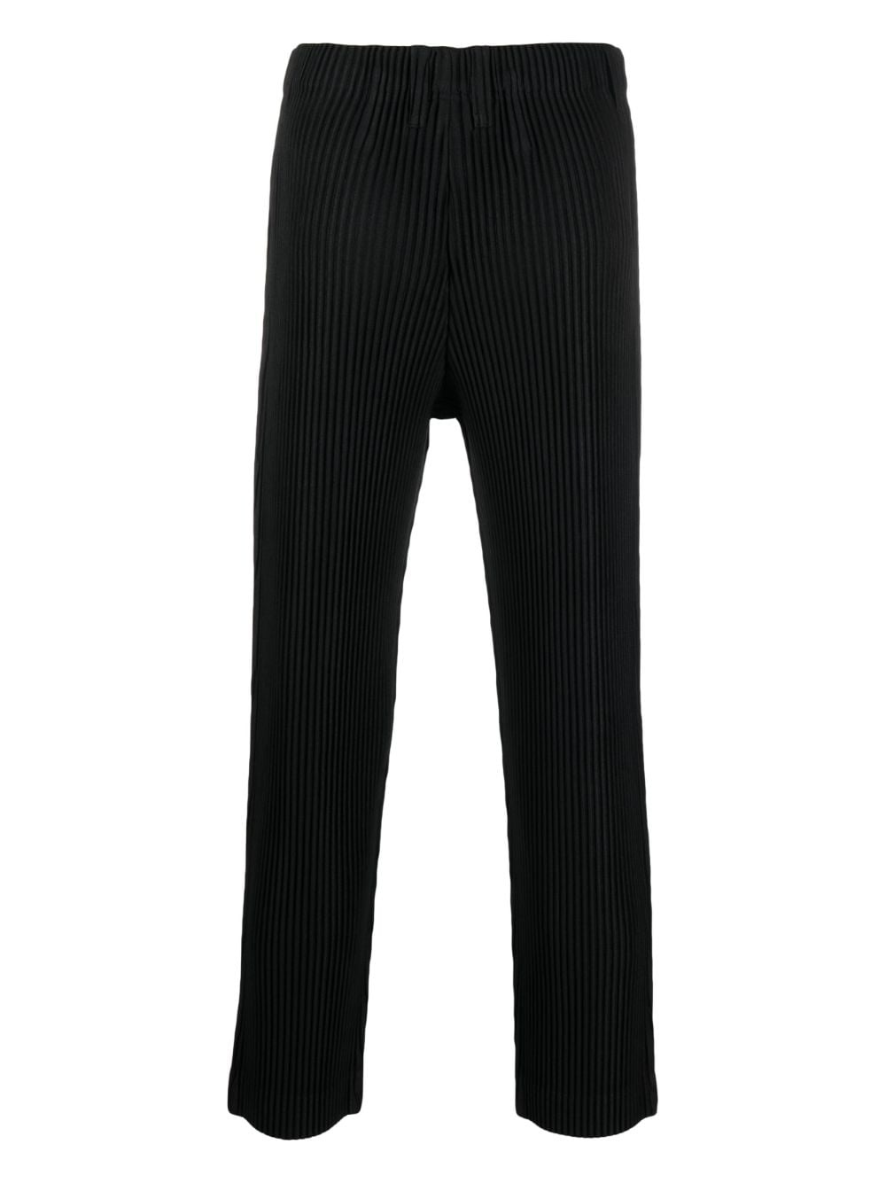 pleated straight-leg trousers - 2
