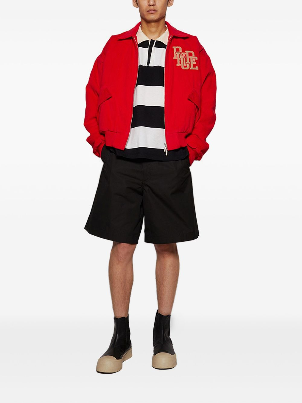 corduroy logo-detail jacket - 2