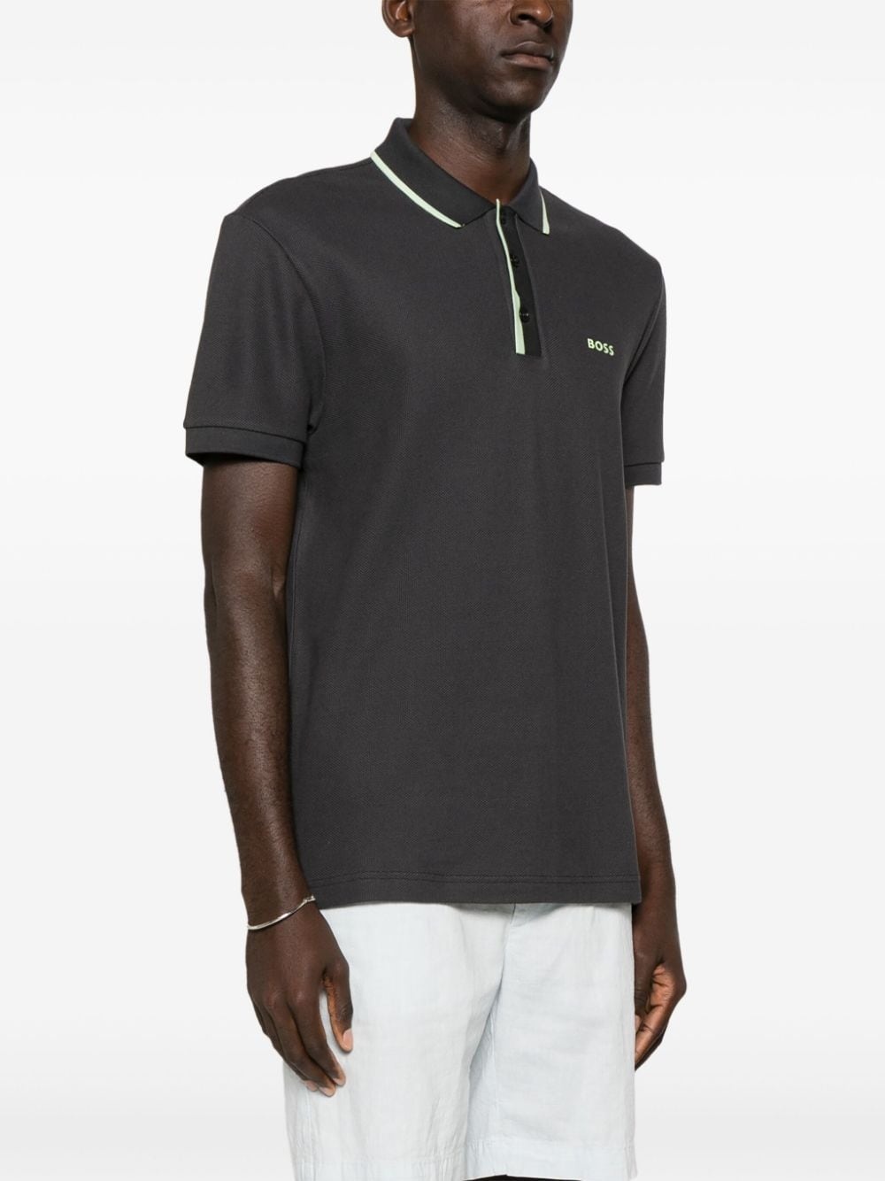 logo-appliquÃ© cotton polo shirt - 3