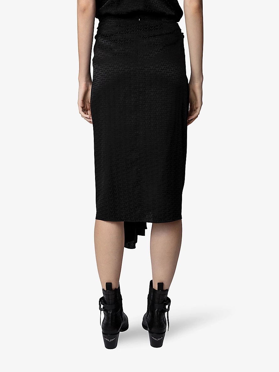 Janais asymmetric silk skirt - 4