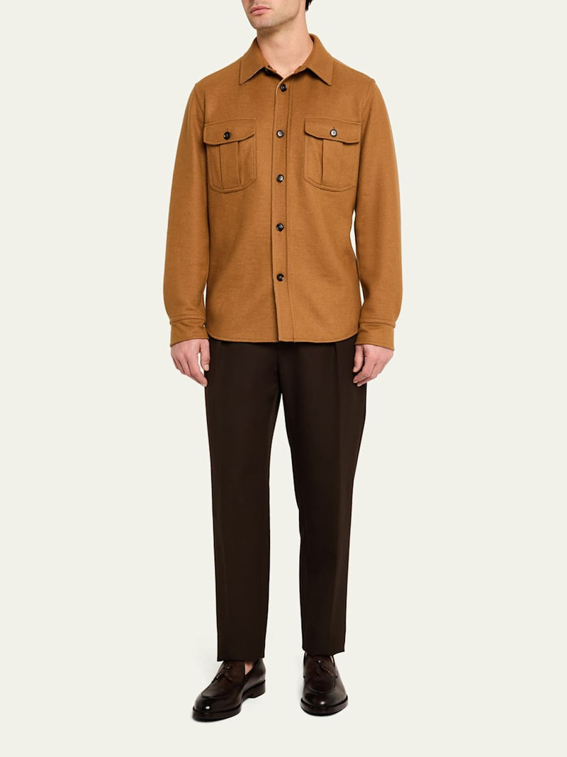 Brioni Men's Wool and Cashmere Double-Face Overshirt outlook