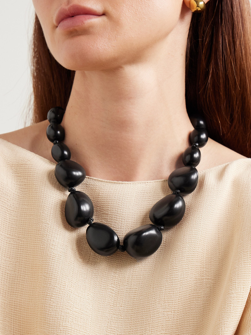 HUNTING SEASON The Statement Tagua And Leather Necklace outlook