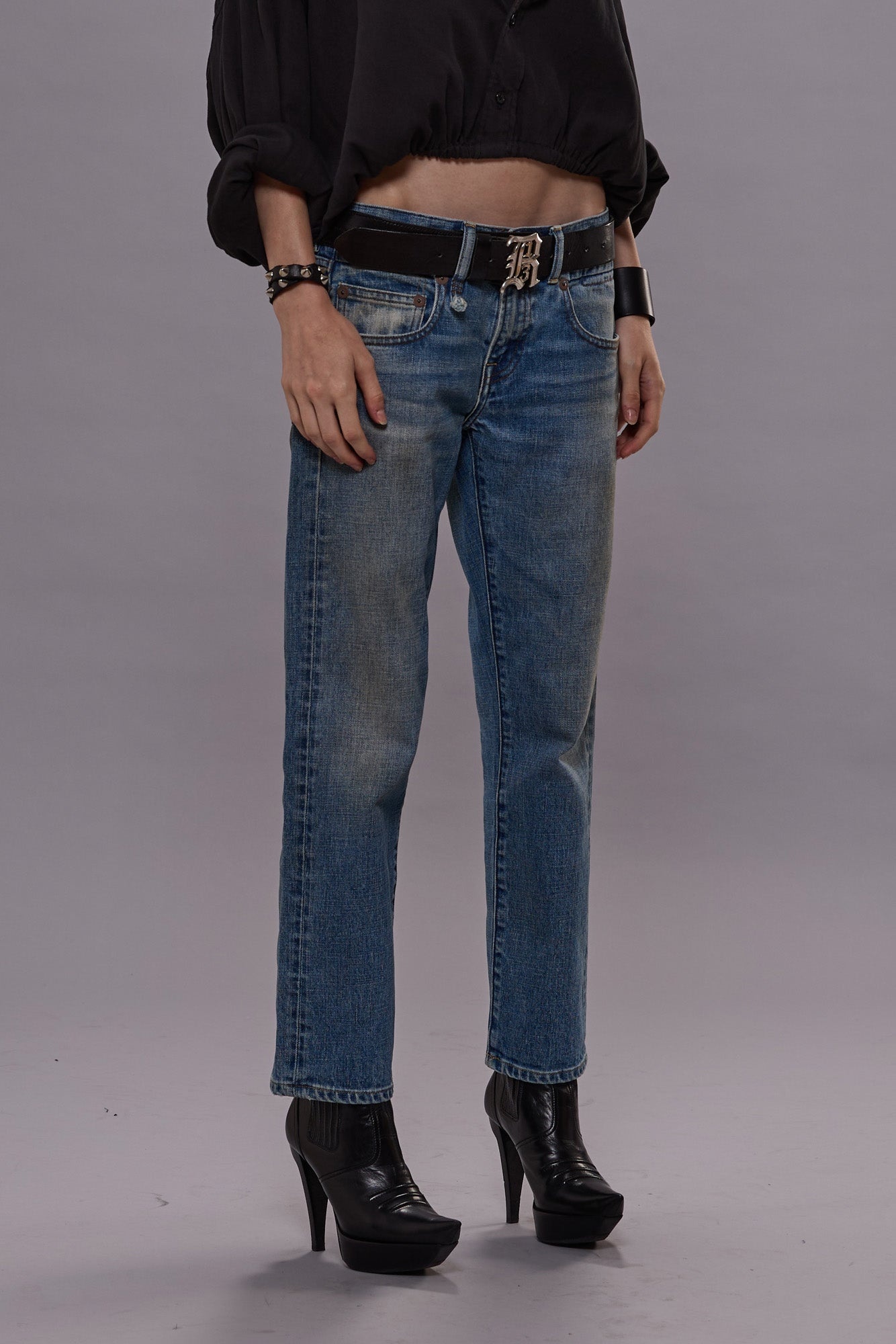 BOY STRAIGHT JEAN - PATTON BLUE STRETCH -R13 - 3