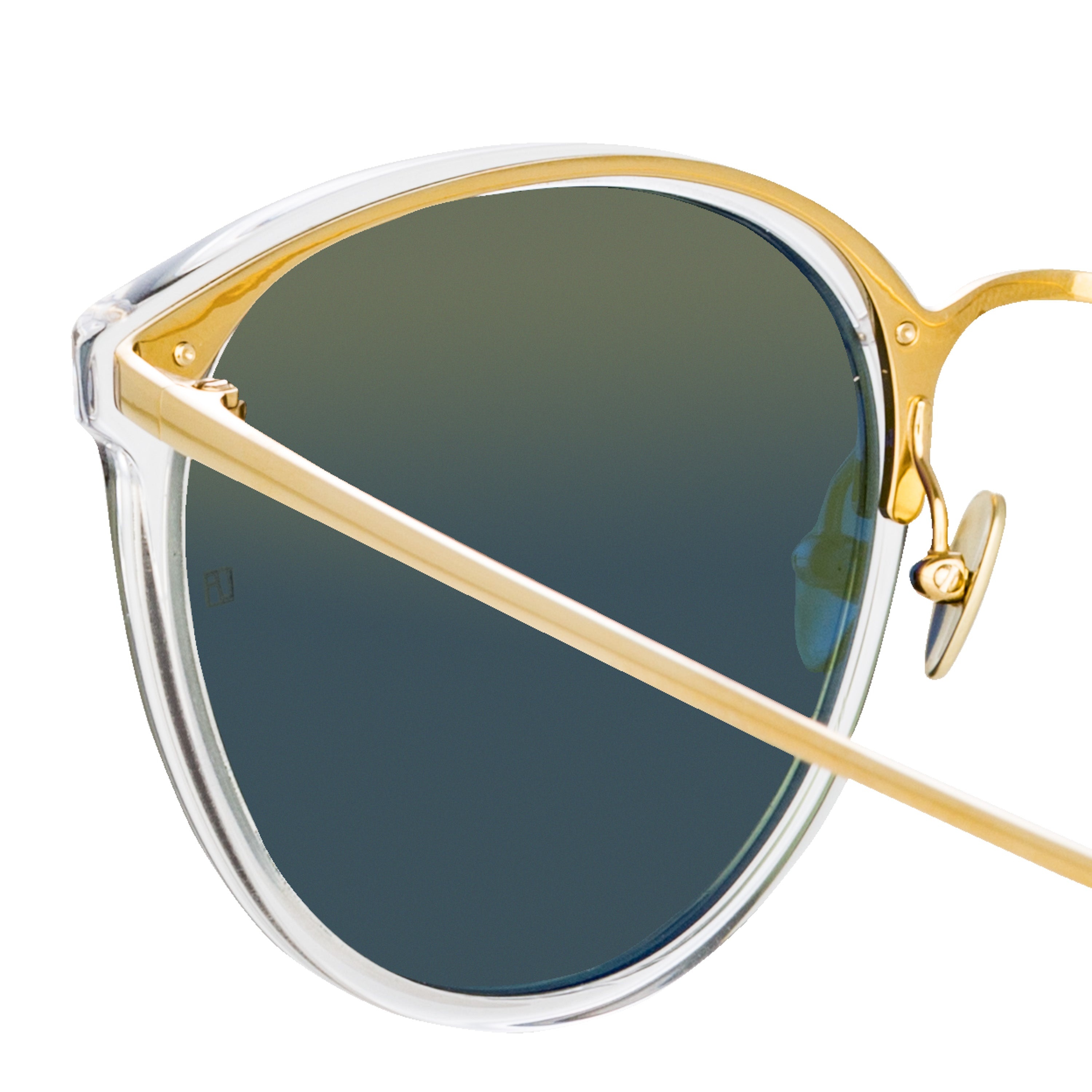 THE CALTHORPE |  OVAL SUNGLASSES IN CLEAR FRAME(C76) - 3