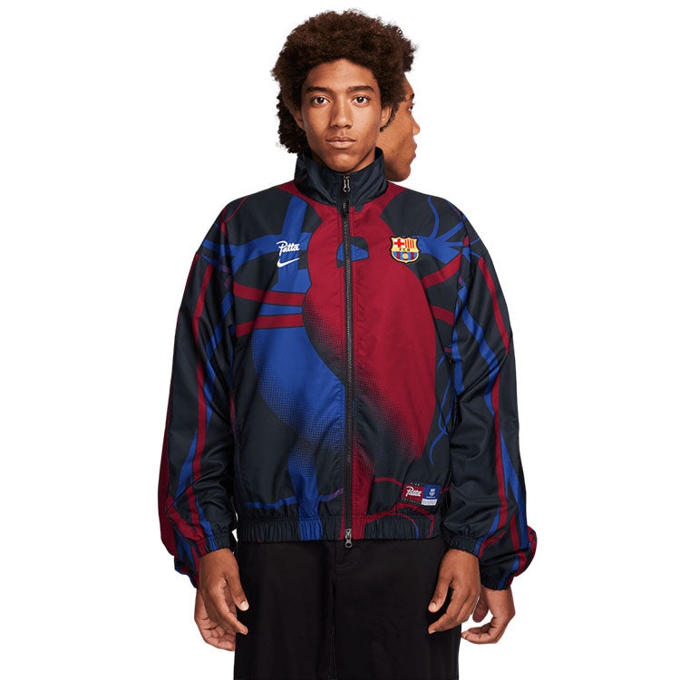 Nike x FC Barcelona x Patta Jacket 'Black Red Blue' FQ4275-010 - 3