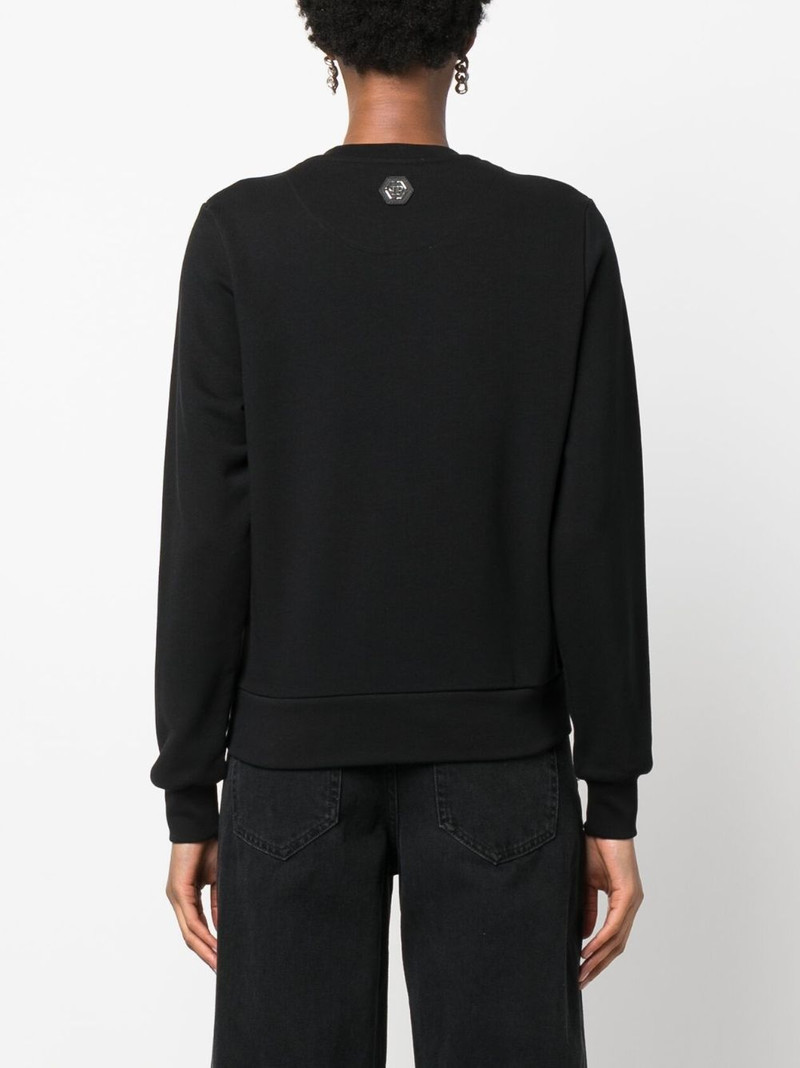 crystal-embellished logo-print sweatshirt 4