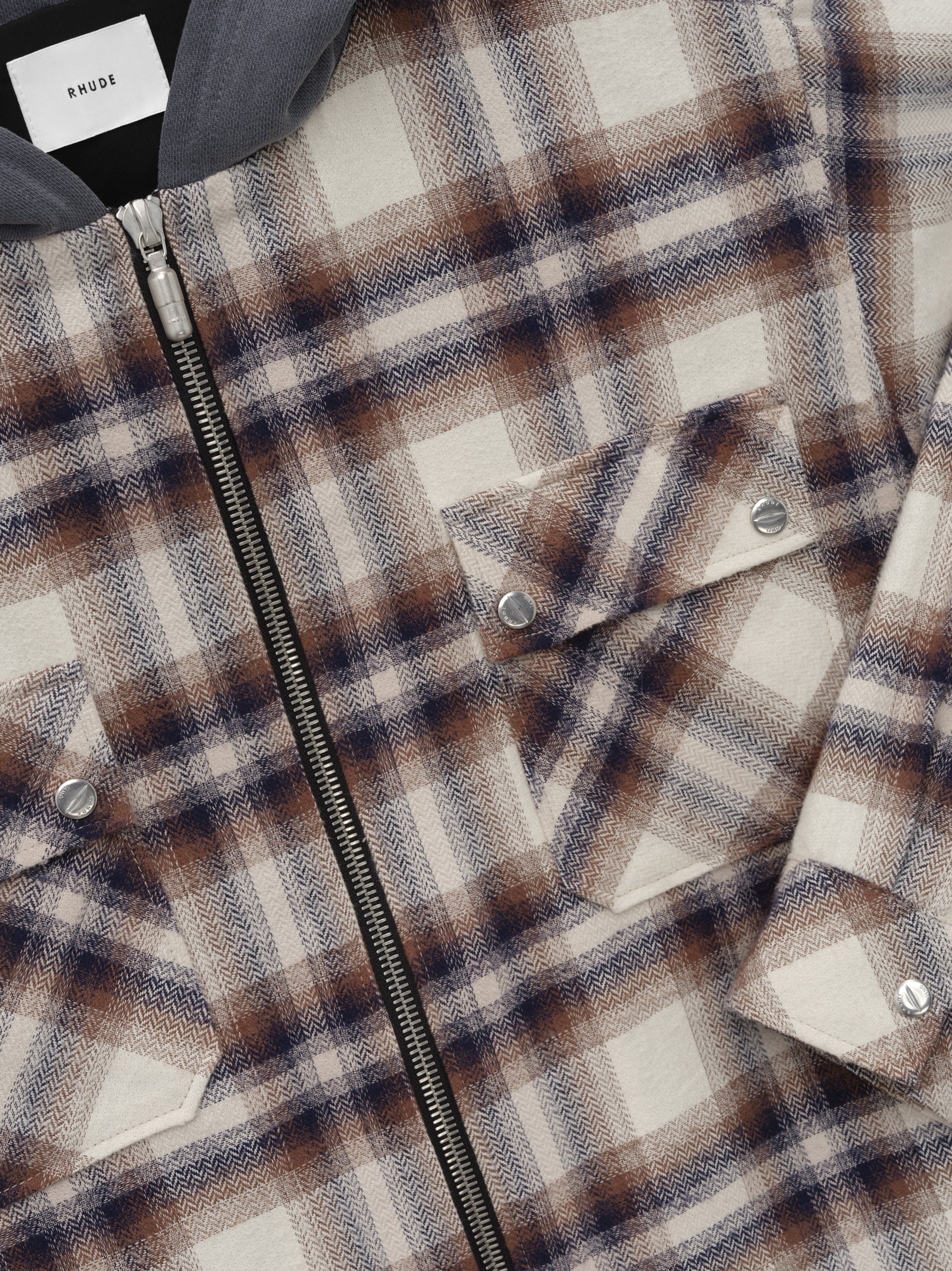 HOODED FLANNEL JACKET - 5