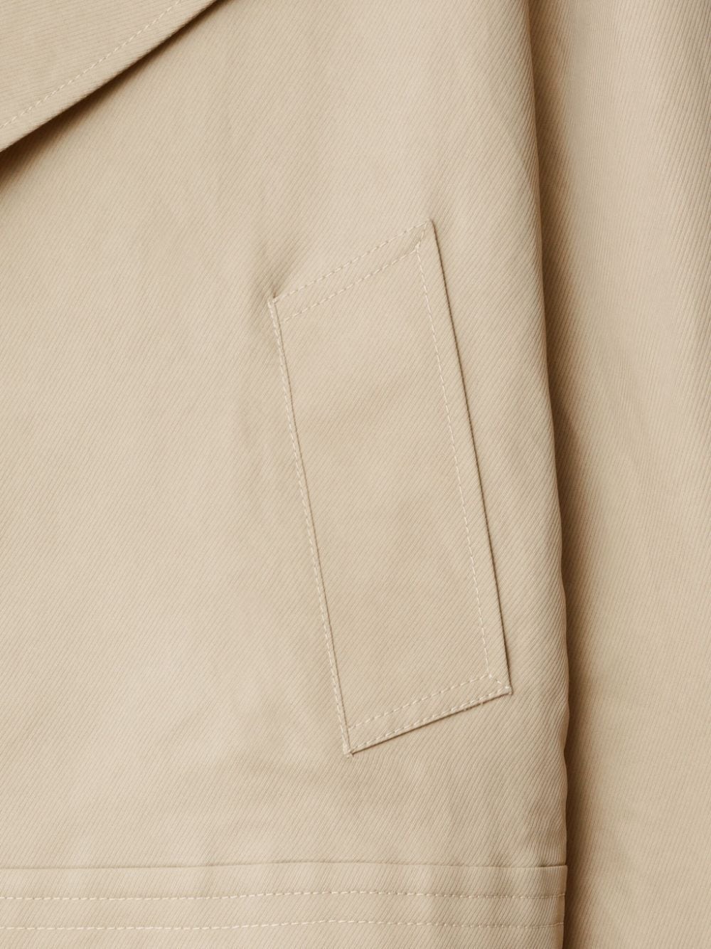 off-centre canvas trench jacket - 5