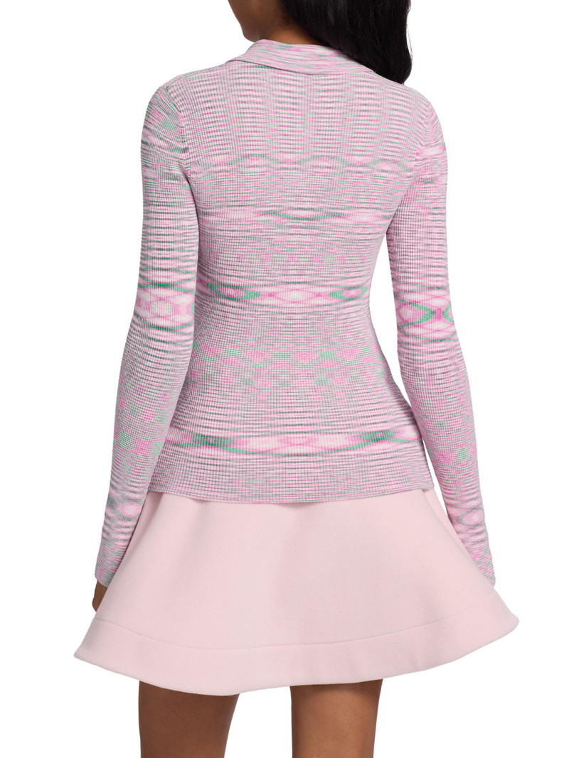 Women's Space-Dye Fitted Sweater - Chalk Pink 5