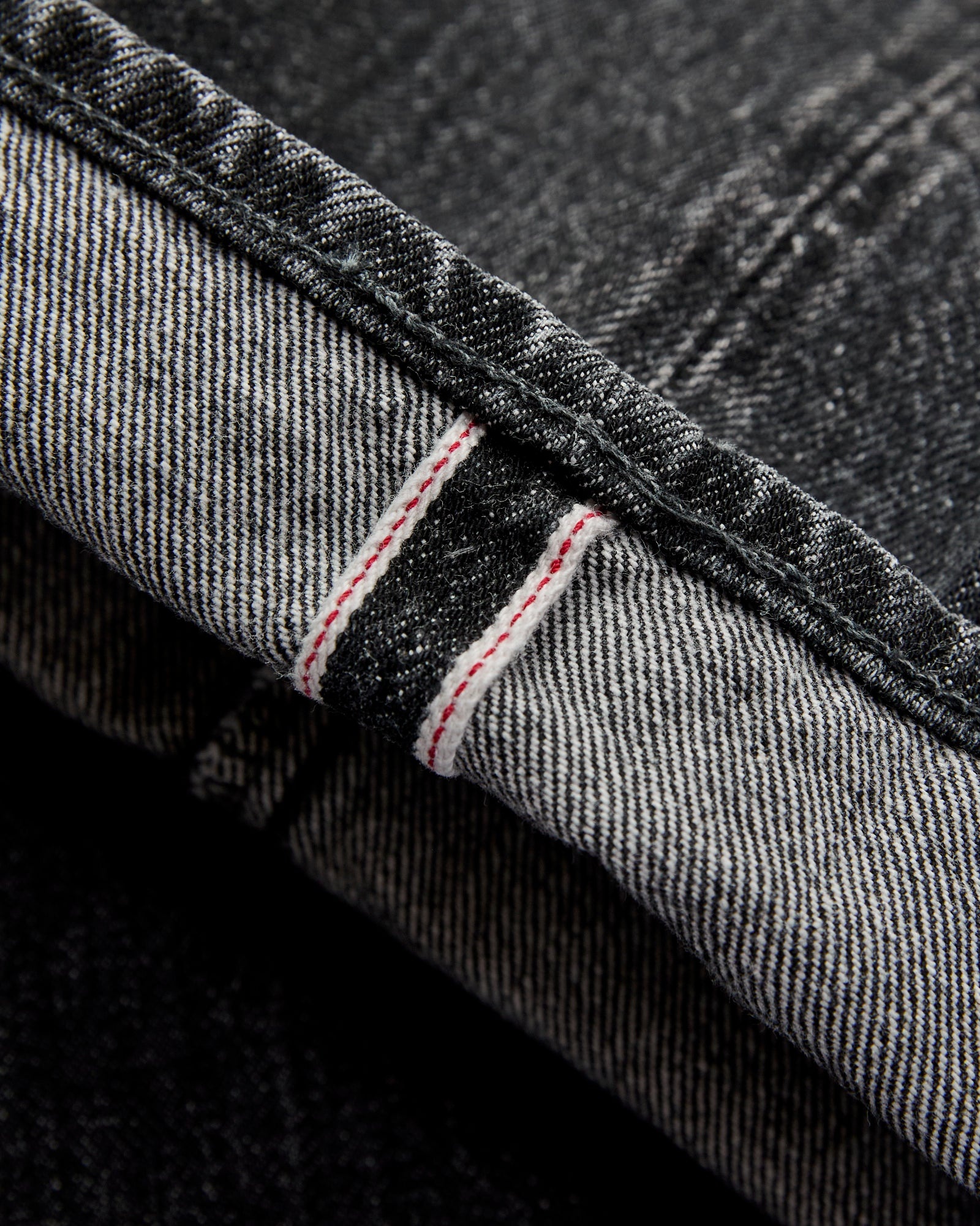 D1890UBS 13oz Washed Black Selvedge Denim - Loose Straight Fit - 7