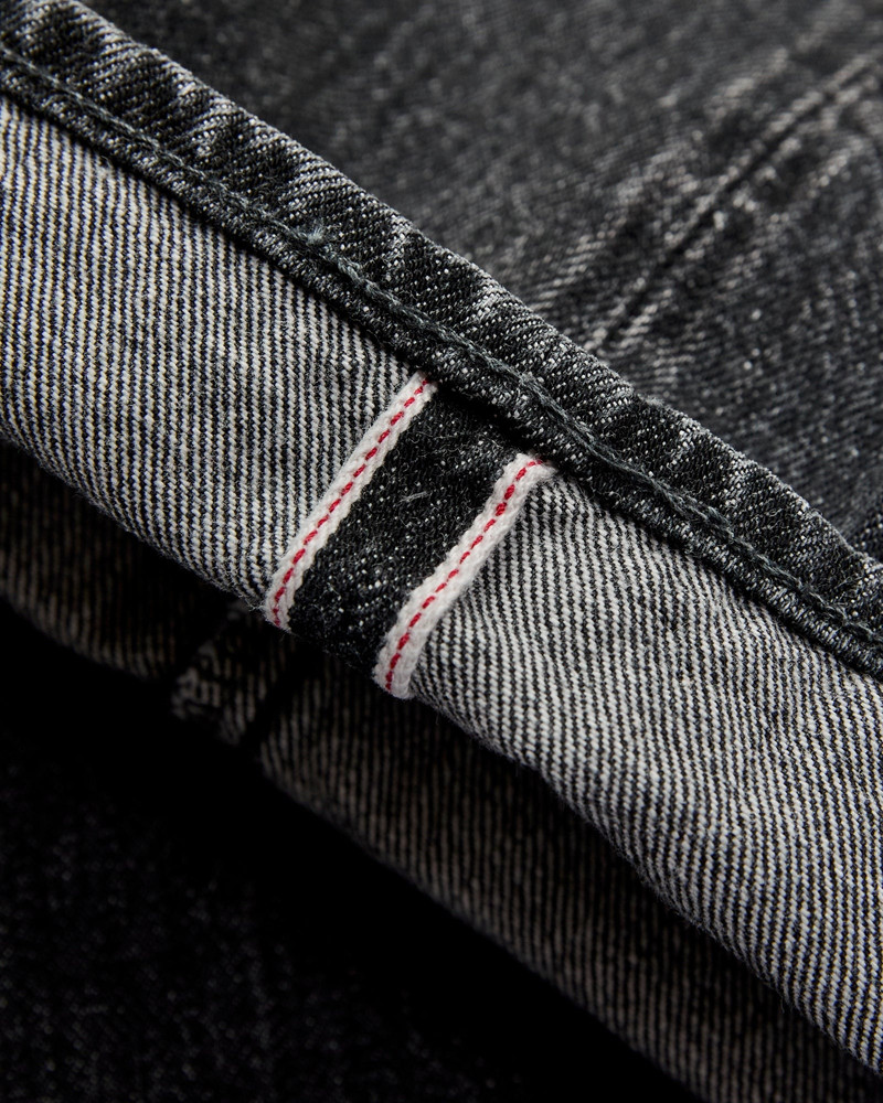 D1890UBS 13oz Washed Black Selvedge Denim - Loose Straight Fit 7
