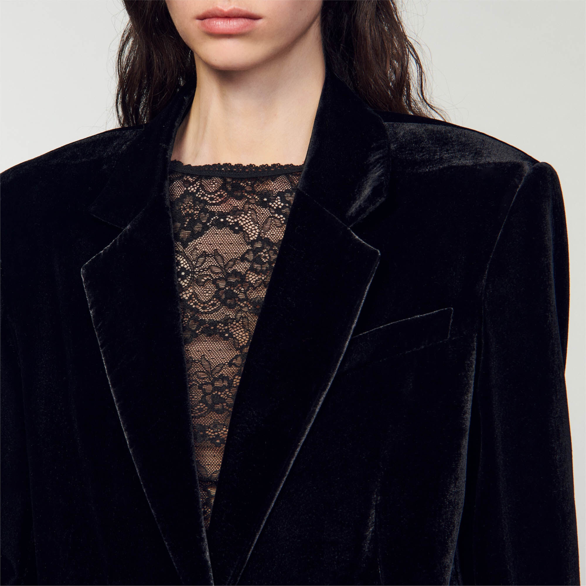 VELVET SUIT JACKET - 4