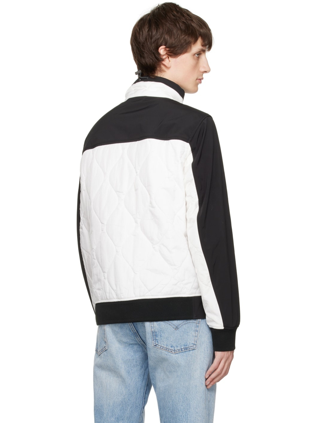 White & Black Area Jacket - 3