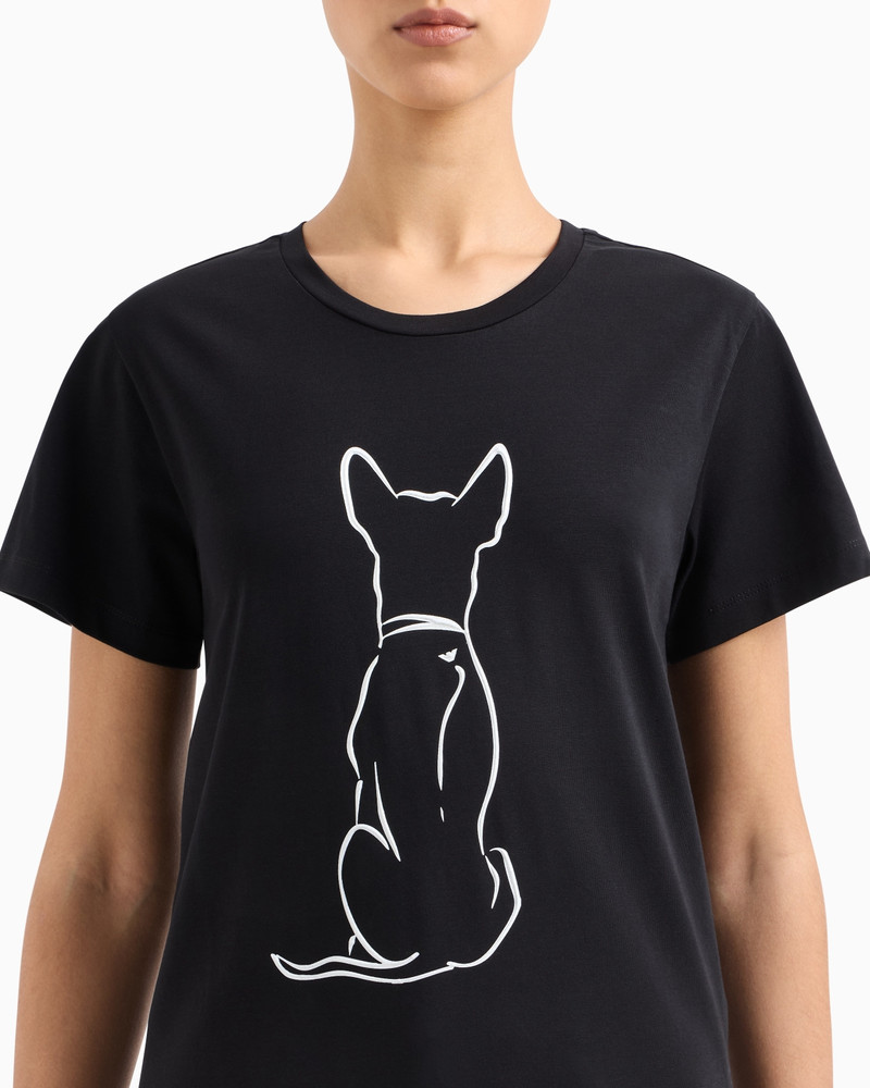 WE LOVE DOGS #27 STRETCH-JERSEY T-SHIRT 5