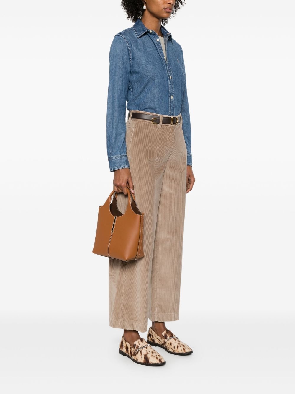 mini leather tote bag - 2