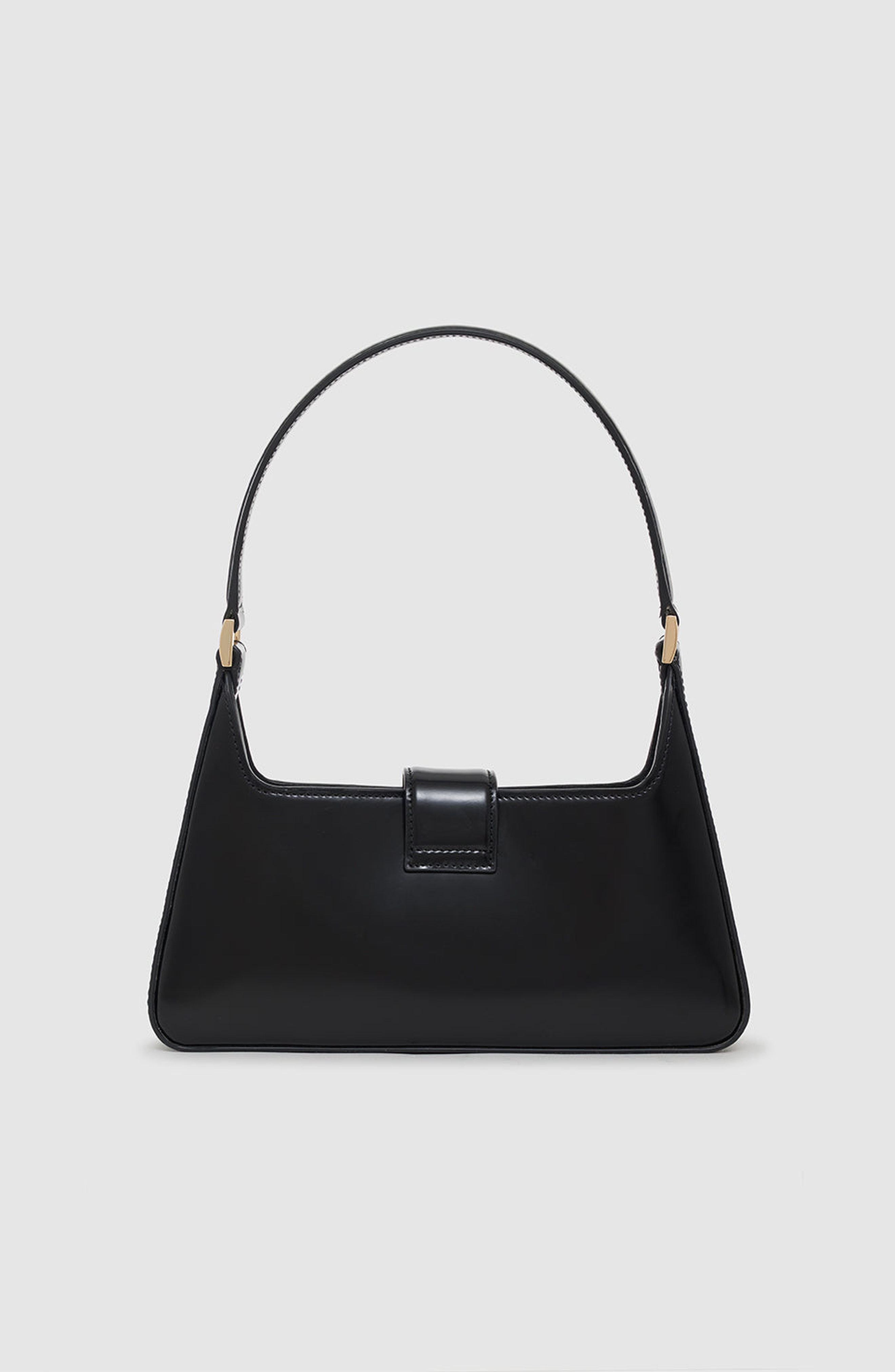 ANINE BING Lou Shoulder Bag in High-Shine Black at Nordstrom - 2