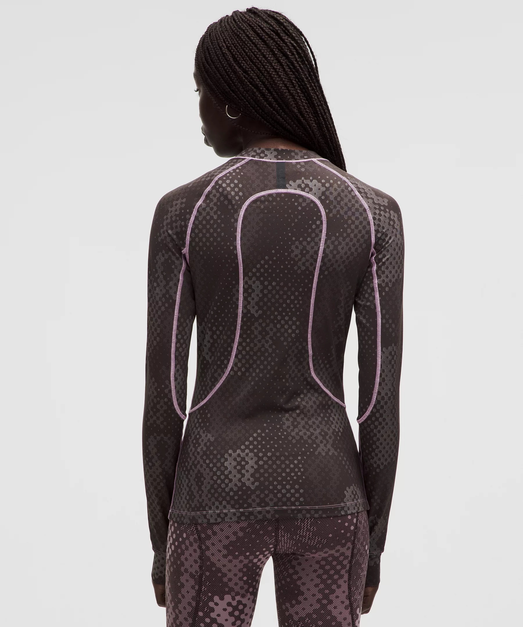 Women's Jacquard Tight-Fit Long-Sleeve Shirt *SLNSH Collection - 3