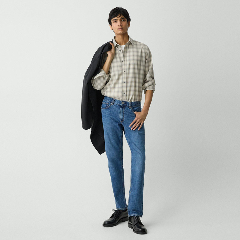 Theory Irving Shirt in Checked Wool outlook