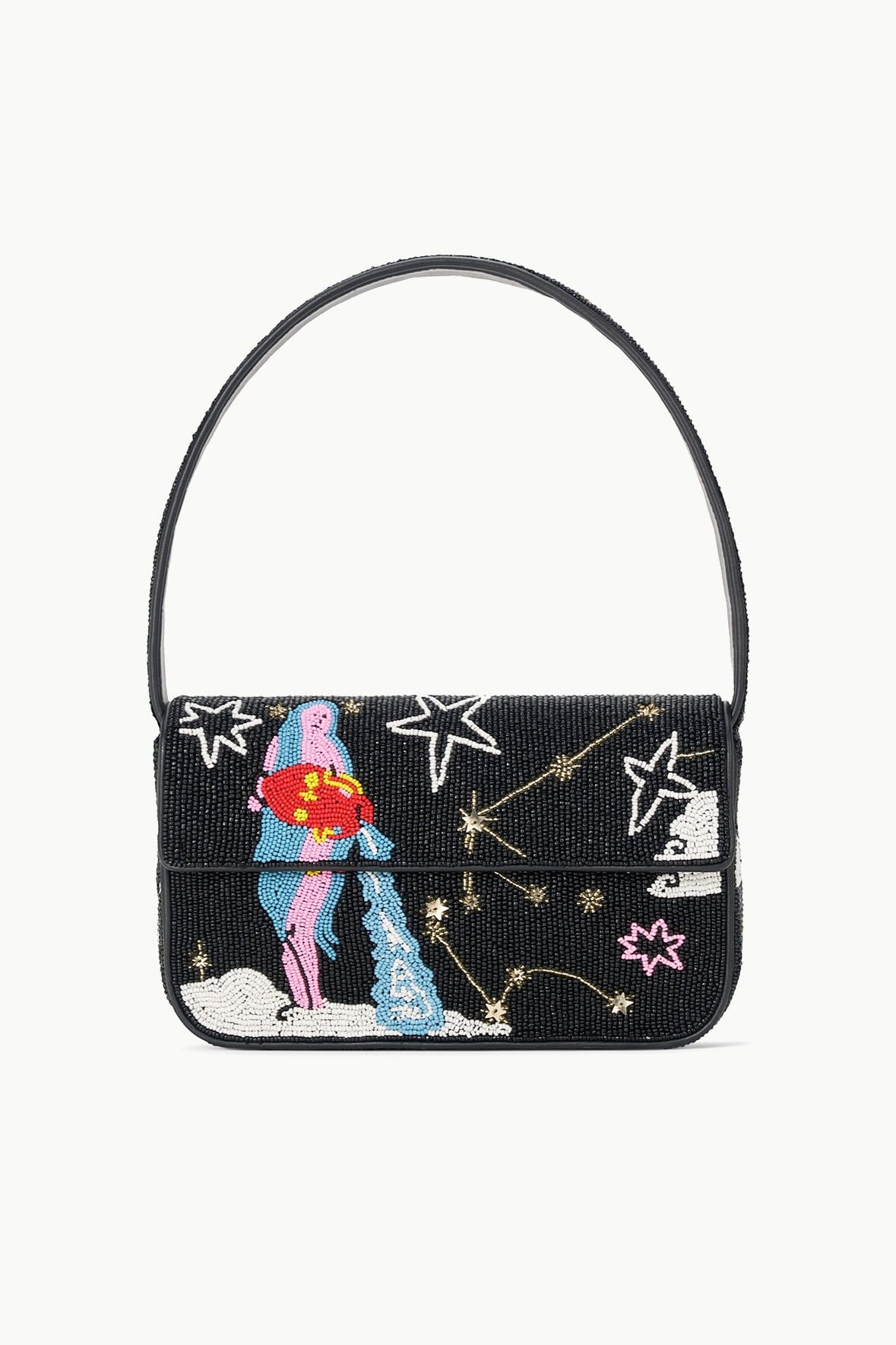 STAUD TOMMY BEADED BAG AQUARIUS - 1