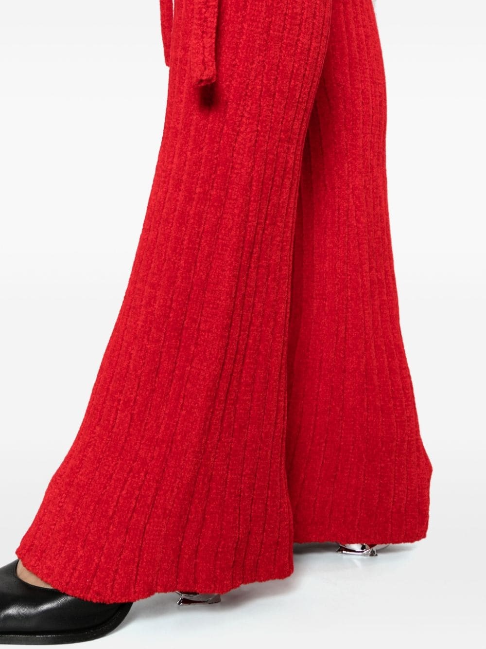 colour-block knitted trousers - 5