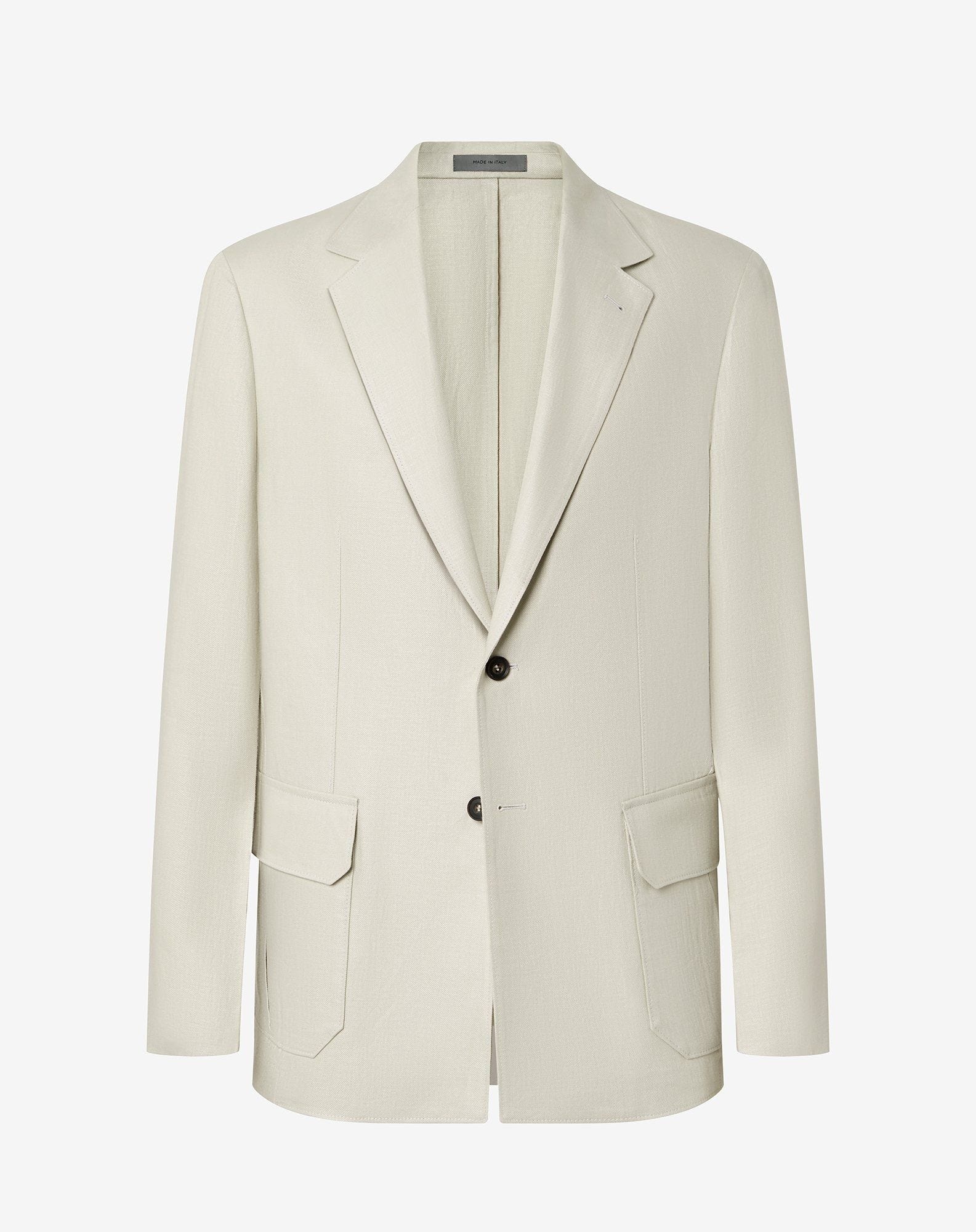 Ivory pure linen jacket - 1