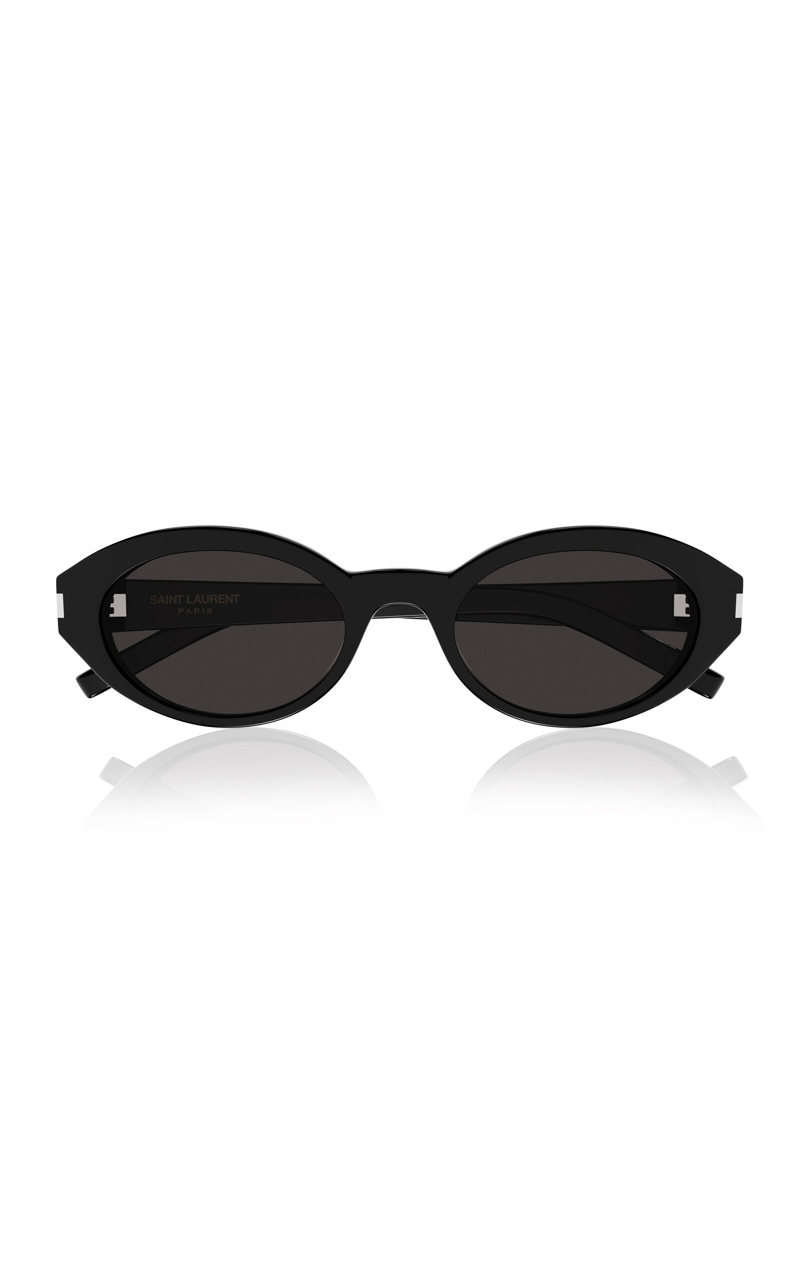 Round-Frame Acetate Sunglasses black - 1