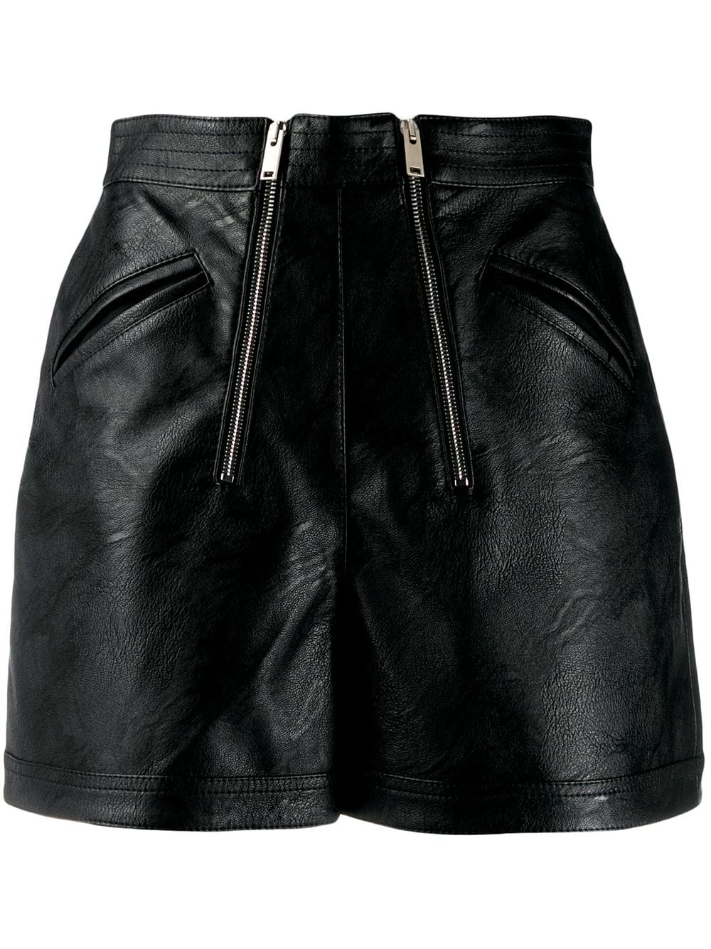 faux-leather shorts - 1