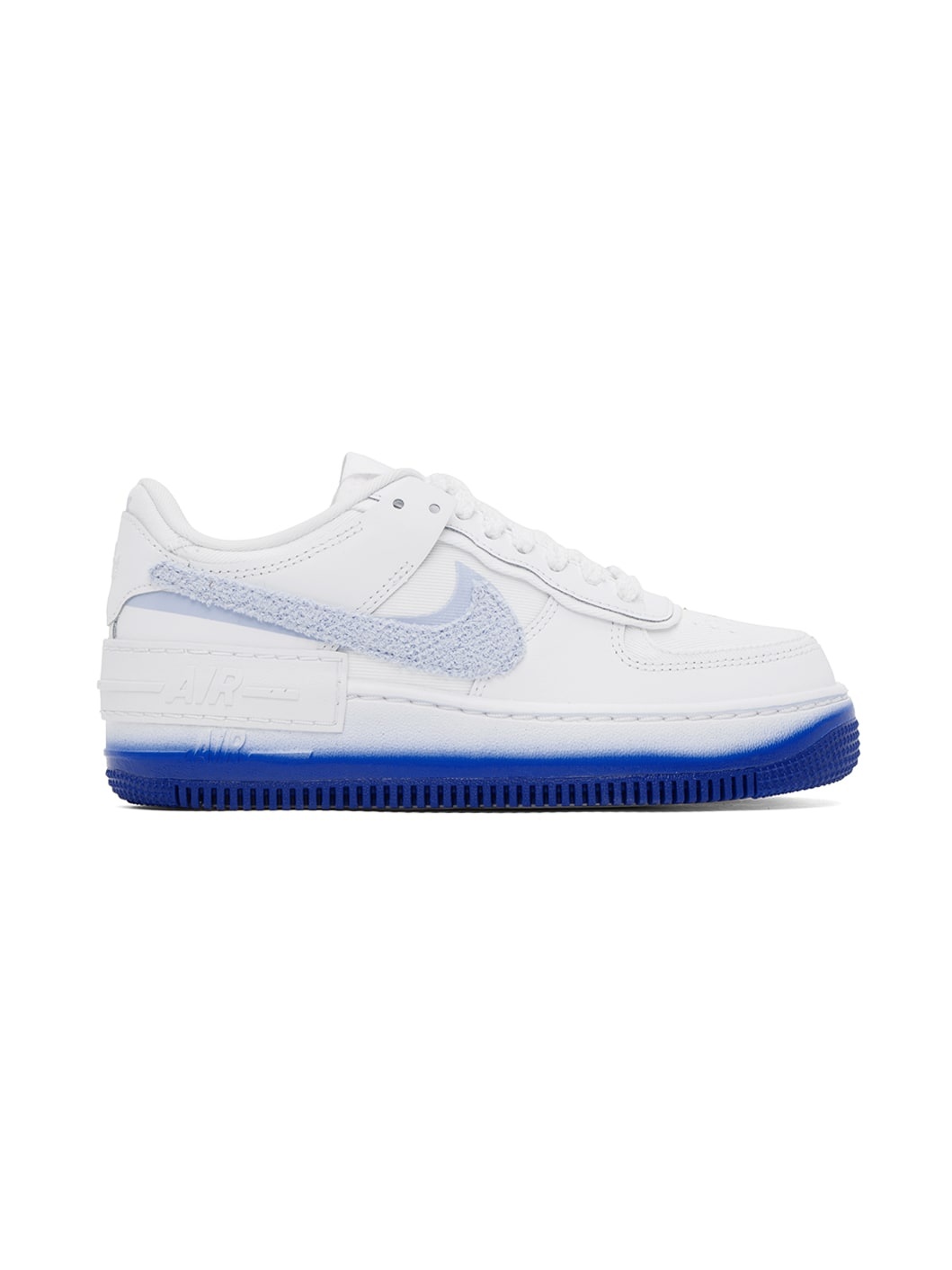 White & Blue Air Force 1 Shadow Sneakers - 1