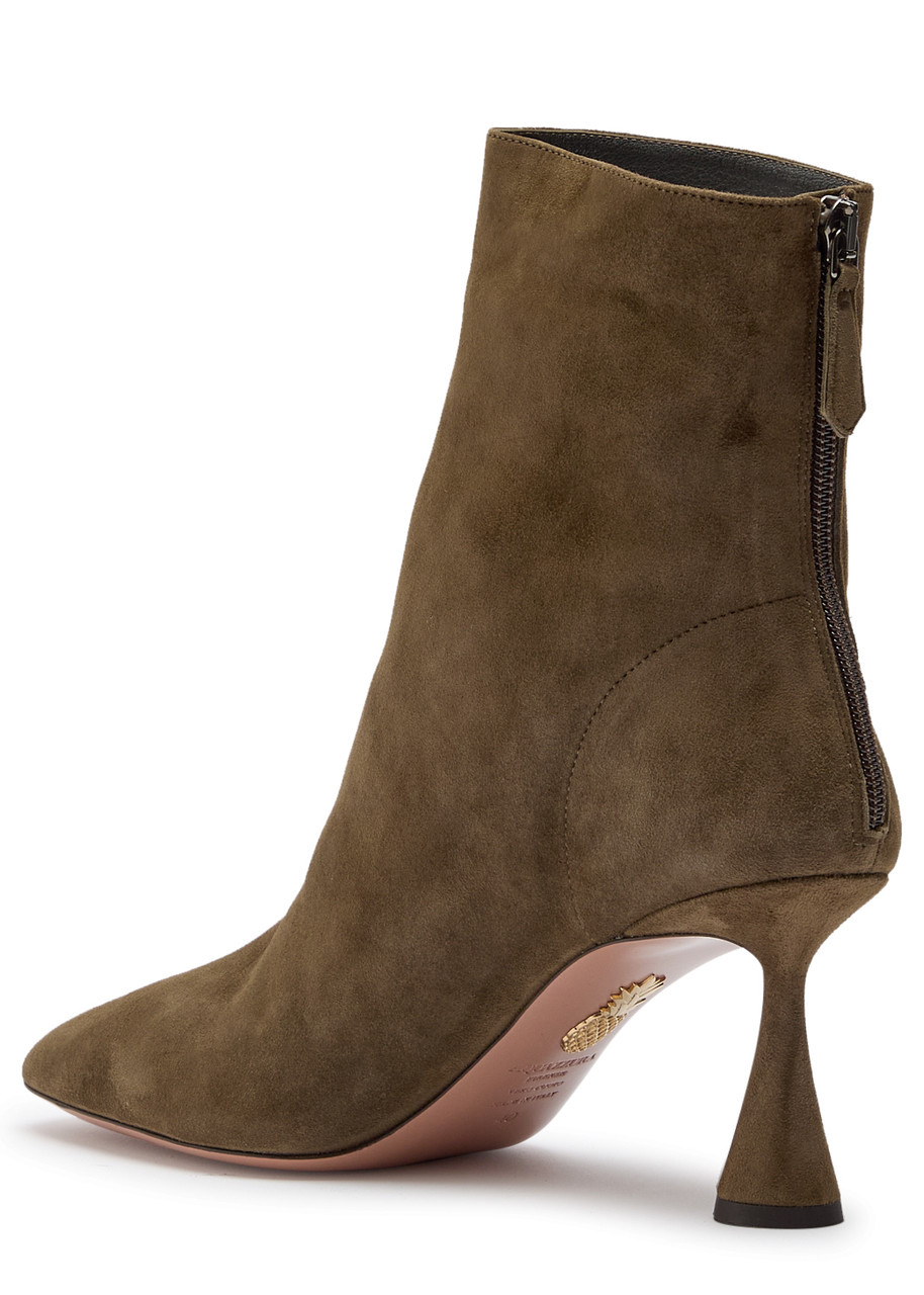 Aquazzura Amore 75 Suede Ankle Boots - 2