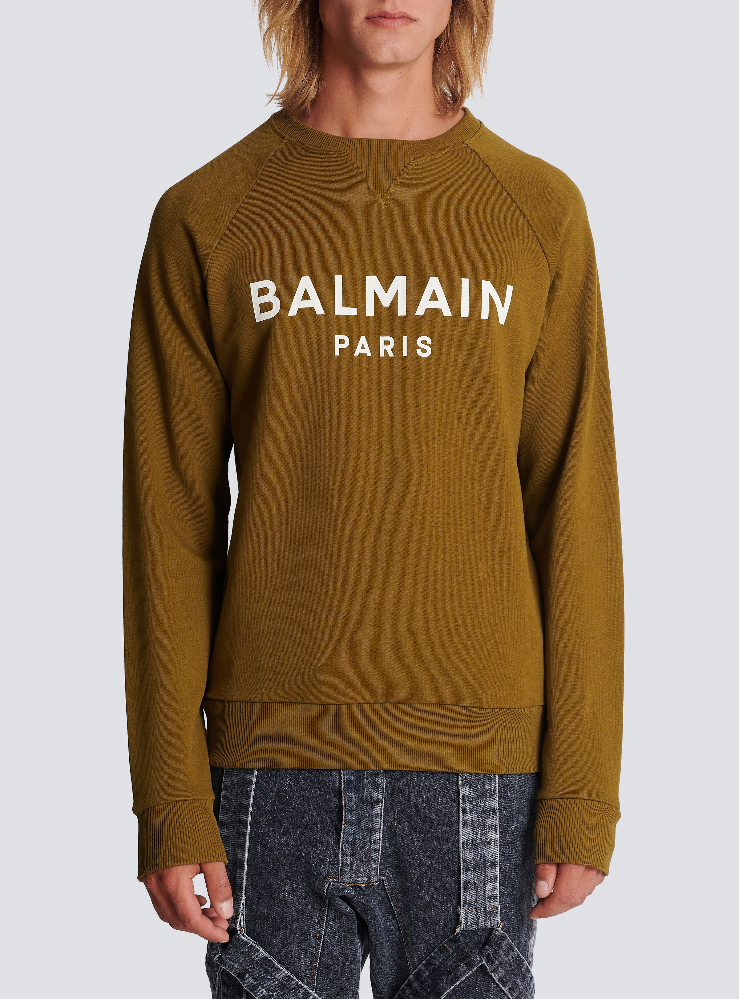 Cotton printed Balmain logo sweatshirt - 5