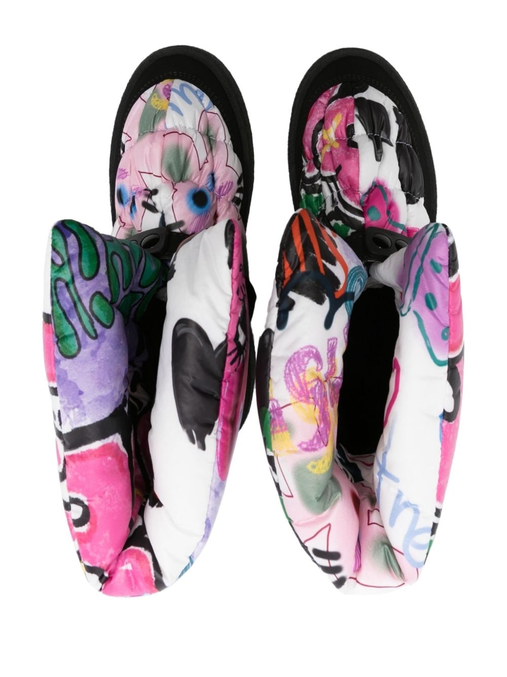 graphic-print padded boots - 4