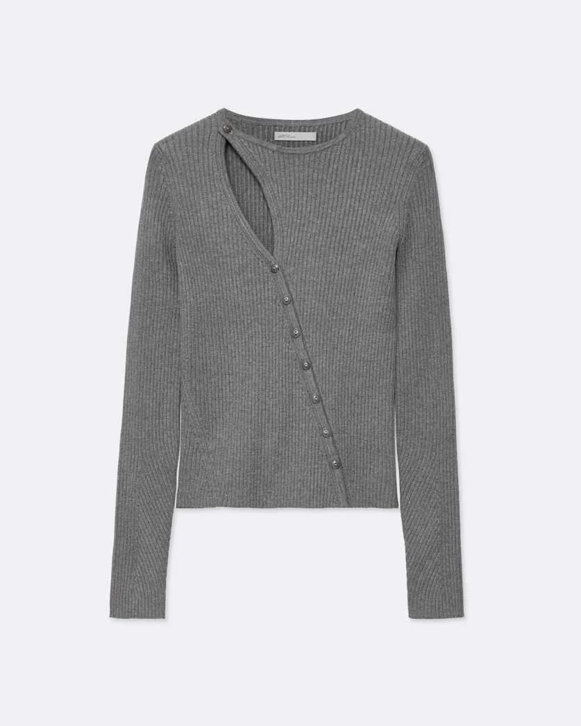 CRUZ ASYMMETRIC BUTTON-FRONT CARDIGAN - 1