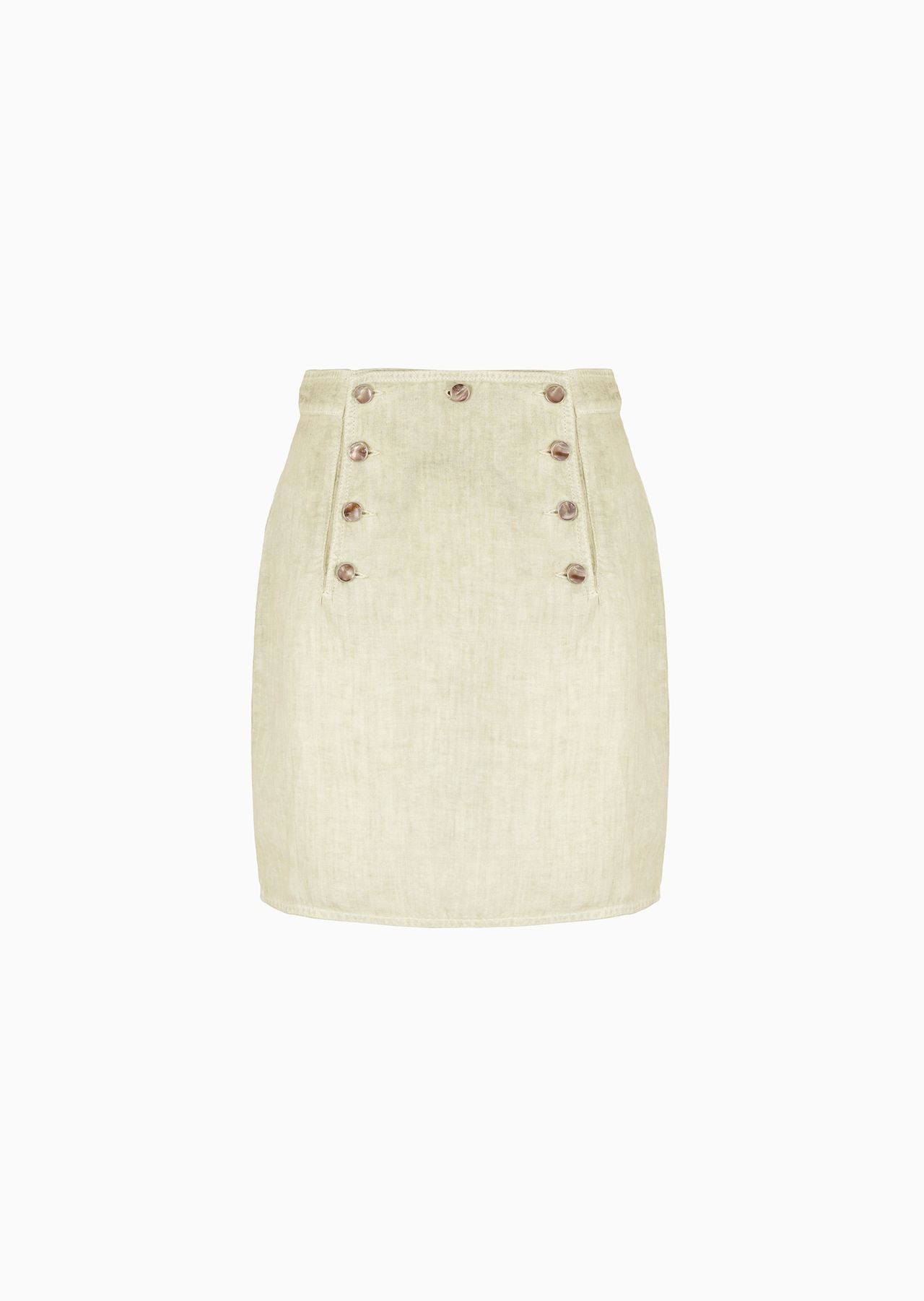 ASV garment-dyed organic linen skirt - 1