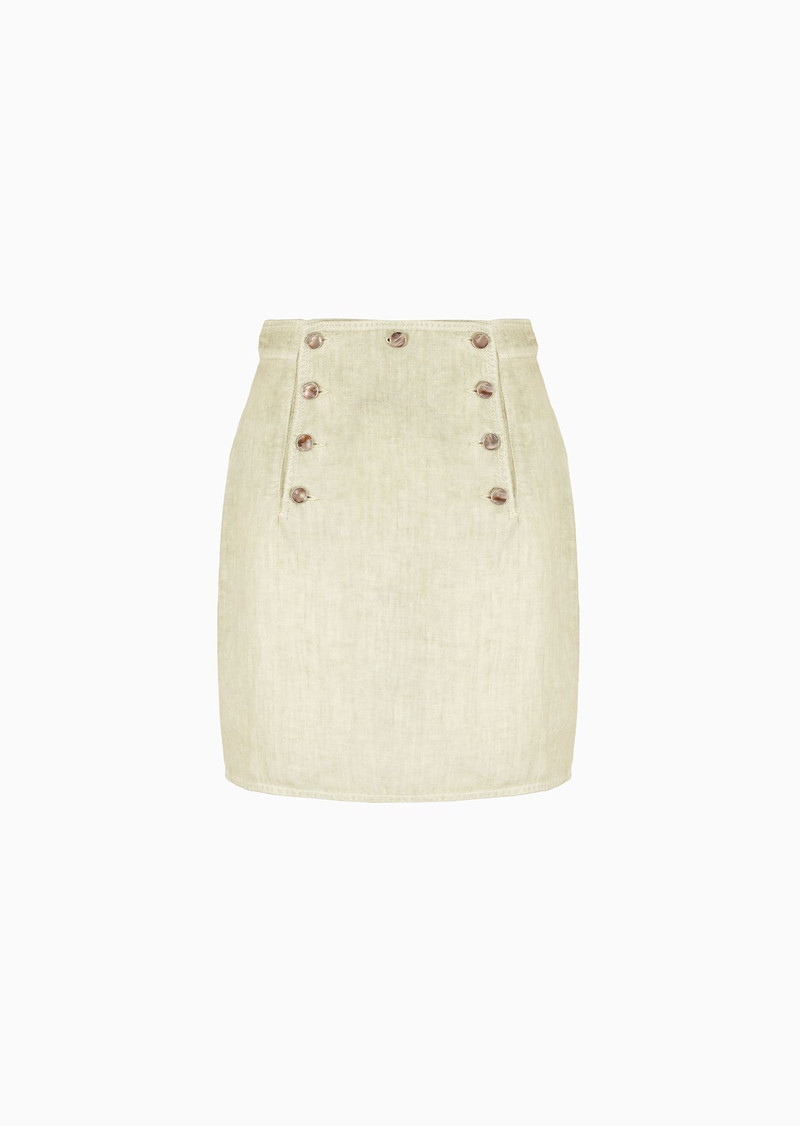 ASV garment-dyed organic linen skirt 1