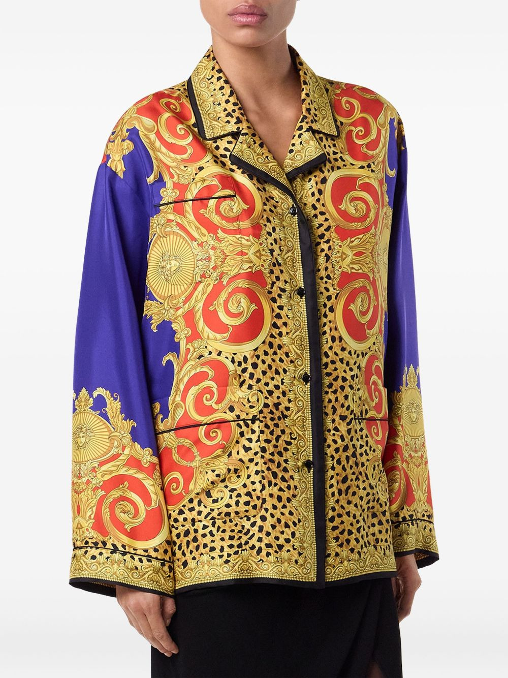 baroque-print shirt - 3