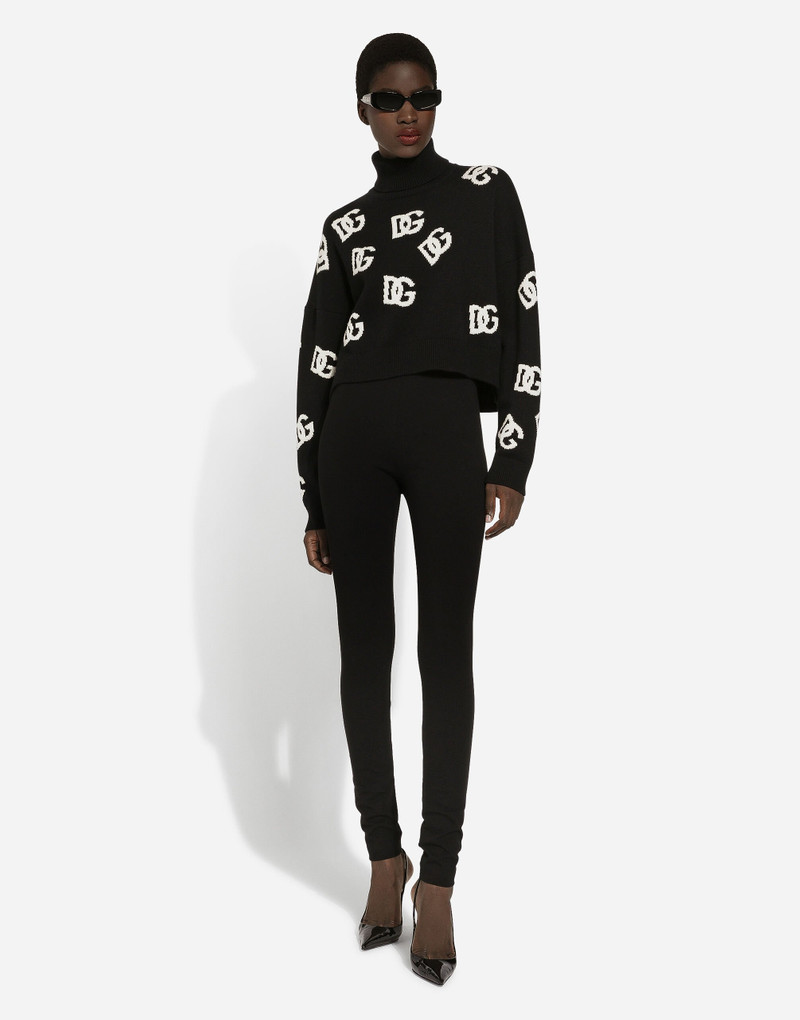 Dolce & Gabbana Cropped wool sweater with DG logo inlay outlook