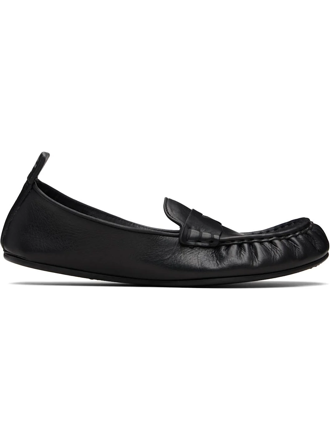 Black Leather Loafers - 1