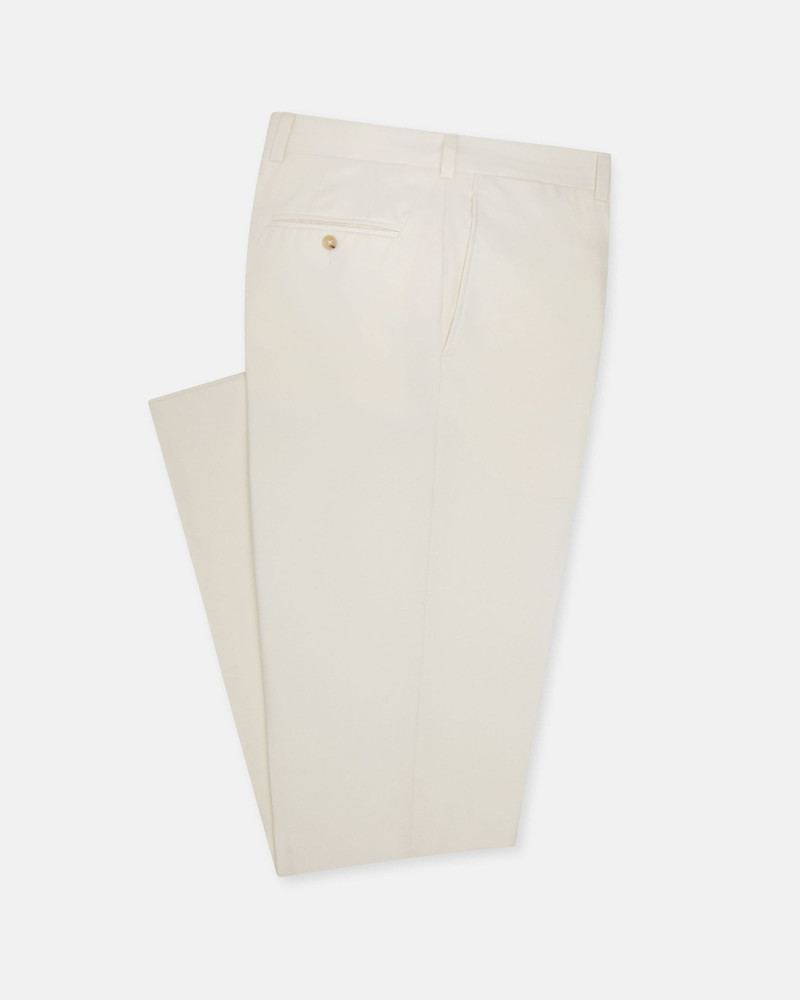 MADE-IN-CANADA WHITE WOOL FLANNEL TROUSER 1