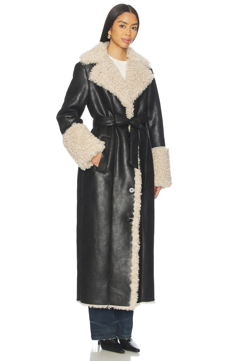 LAMARQUE Polly Faux Fur Trench Coat outlook