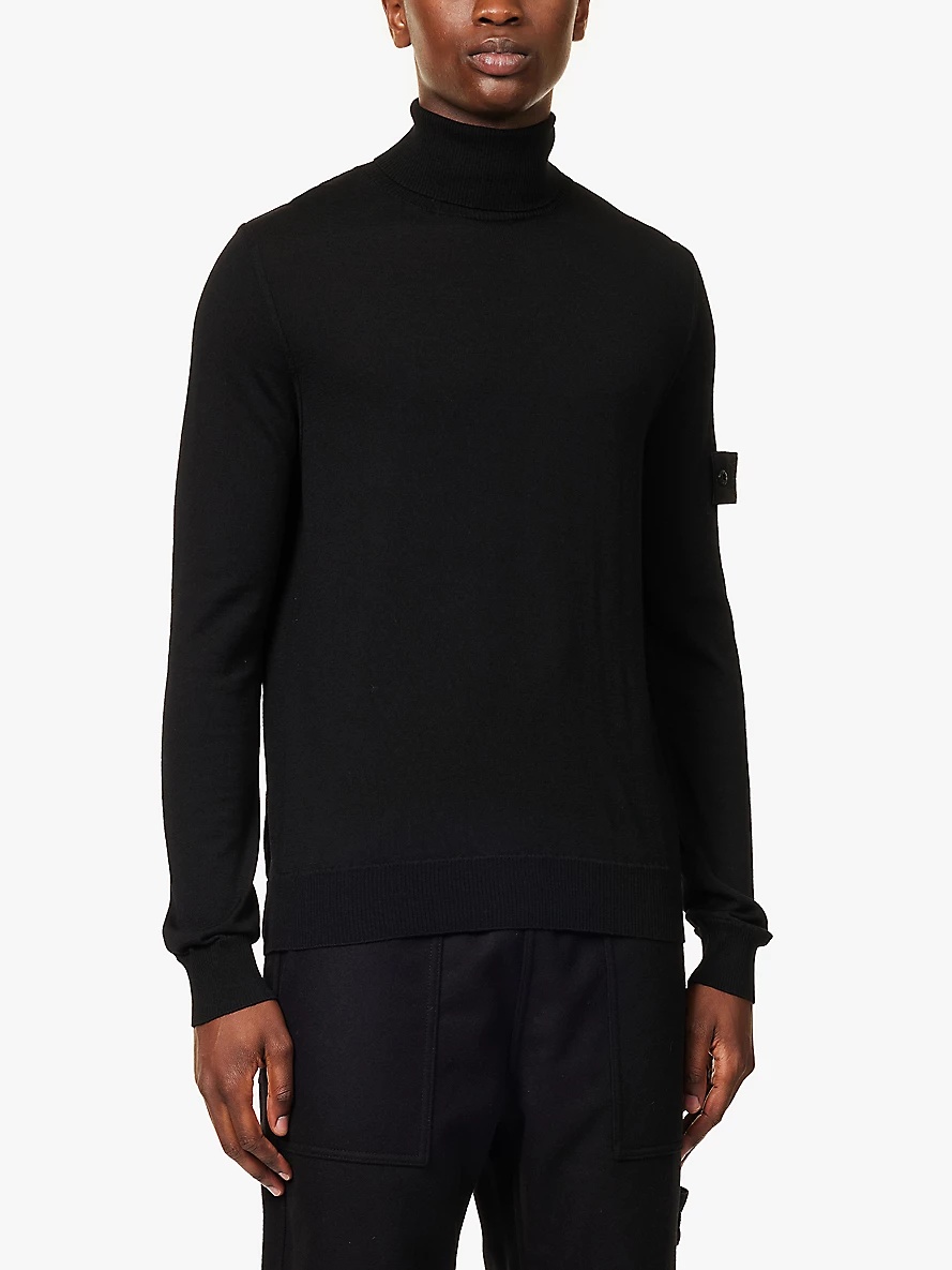 Ghost turtleneck regular-fit wool jumper - 3