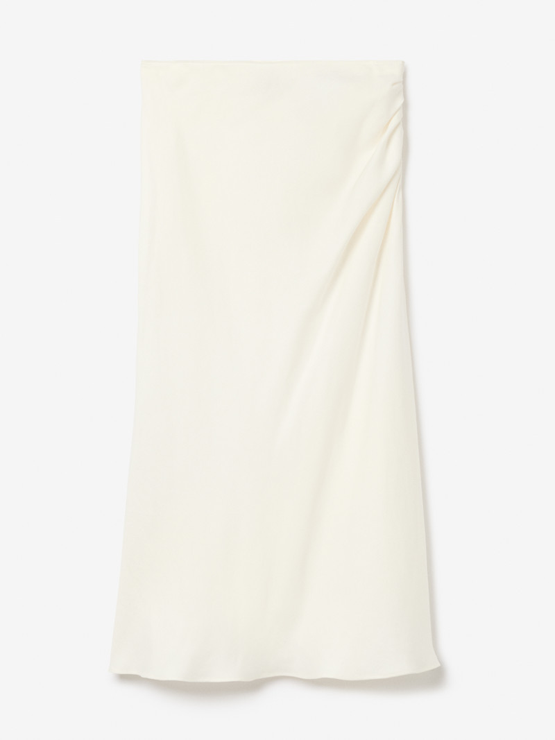 Draped Midi linen skirt 1
